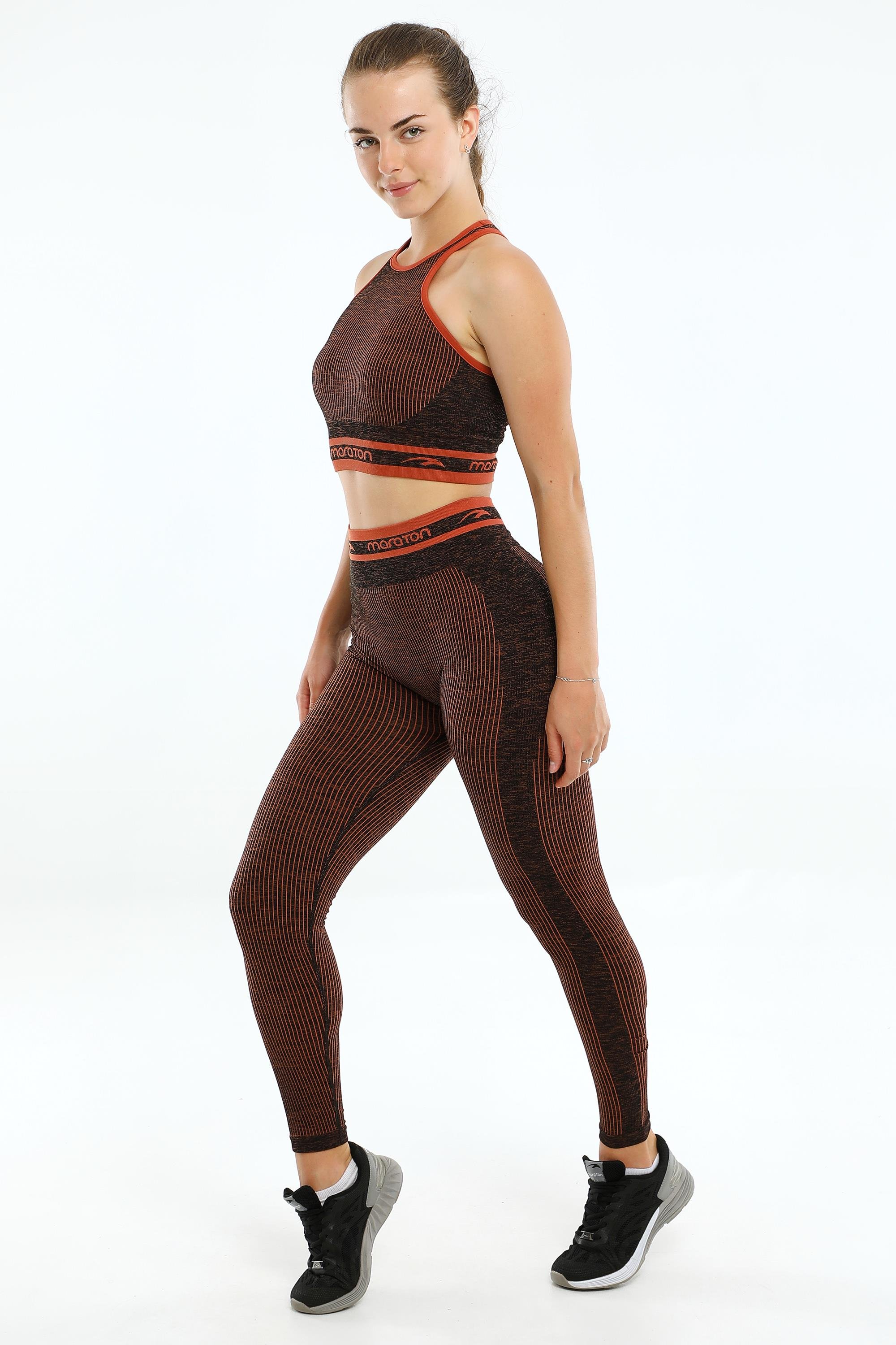 Maraton Active SlimFit Kadın Bisiklet Yaka  Kolsuz Basic Bra 813076