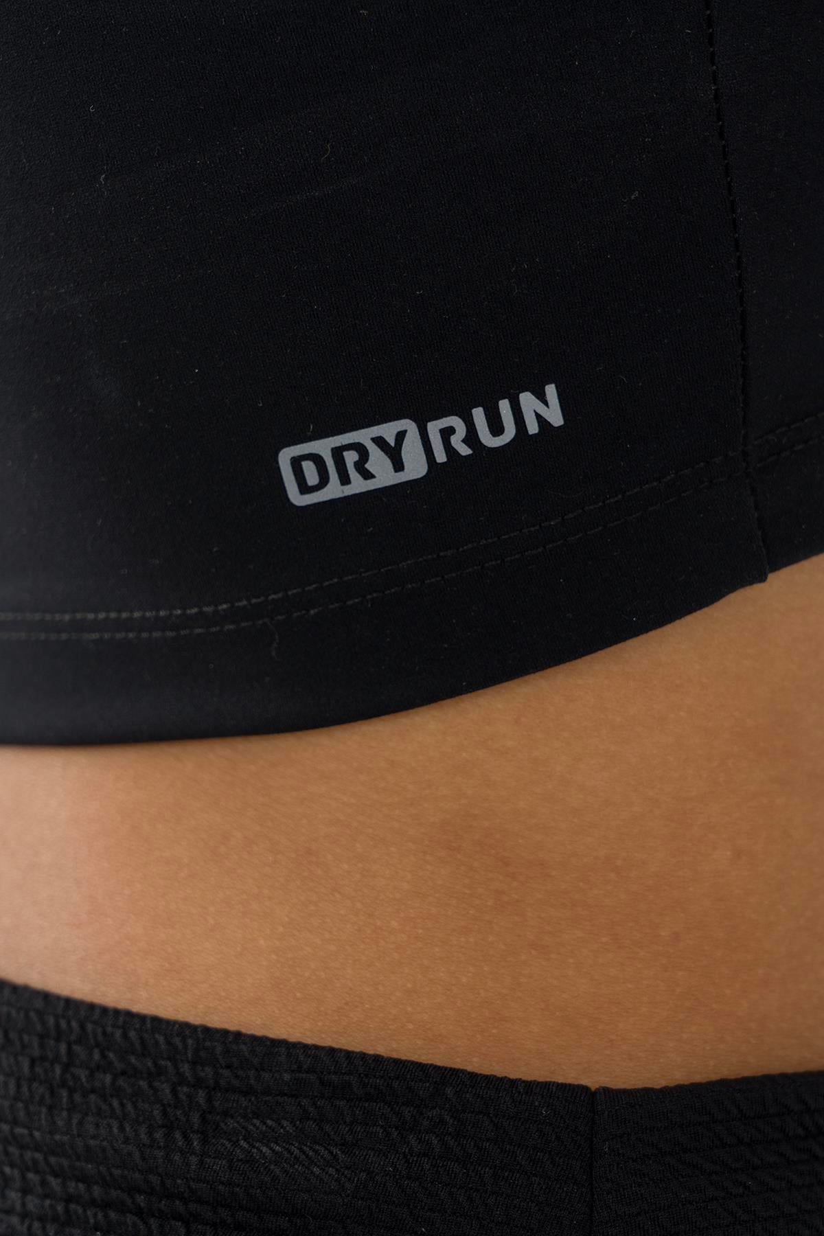 Maraton Active SlimFit Kadın Bisiklet Yaka  Kısa Kol Fitness Crop Top 21973