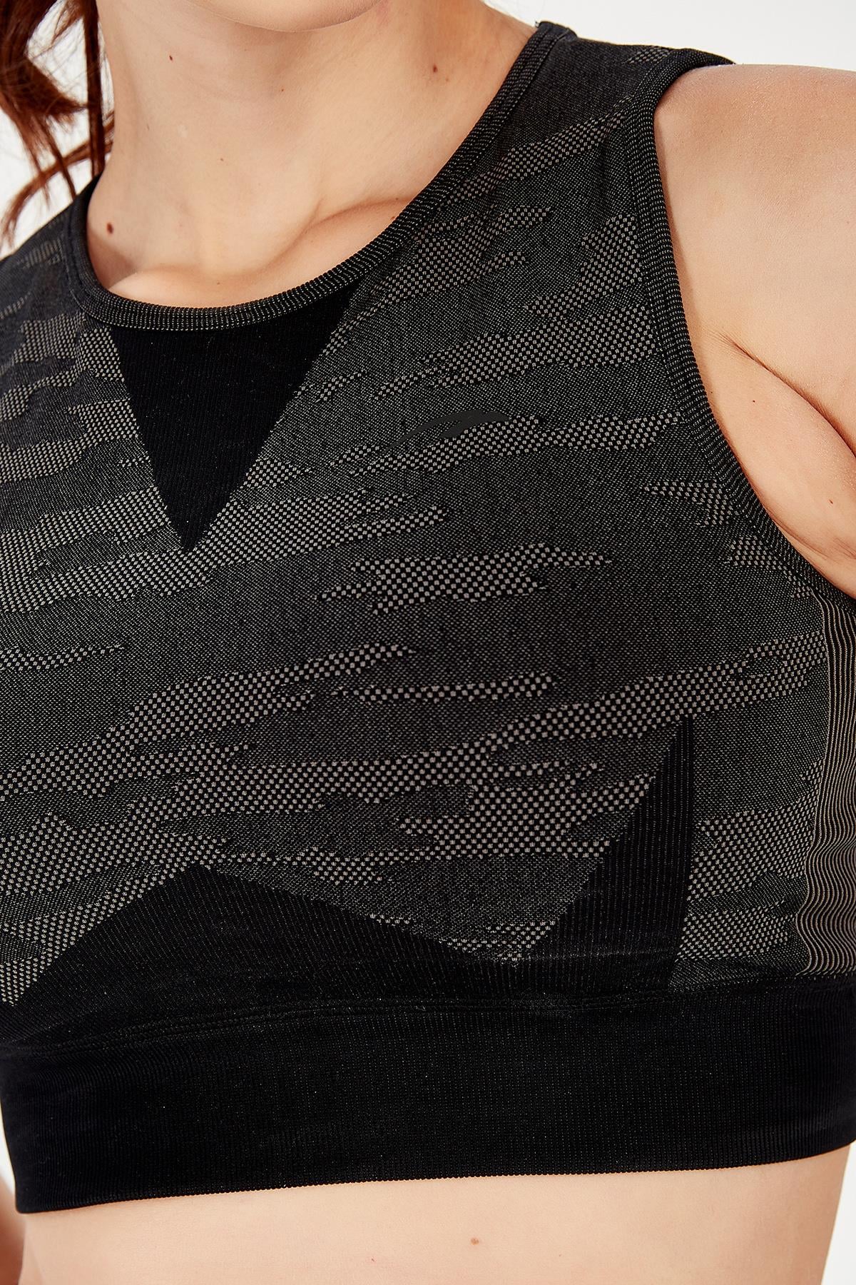 Maraton Active SlimFit Kadın Bisiklet Yaka  Kolsuz Fitness Bra 813054