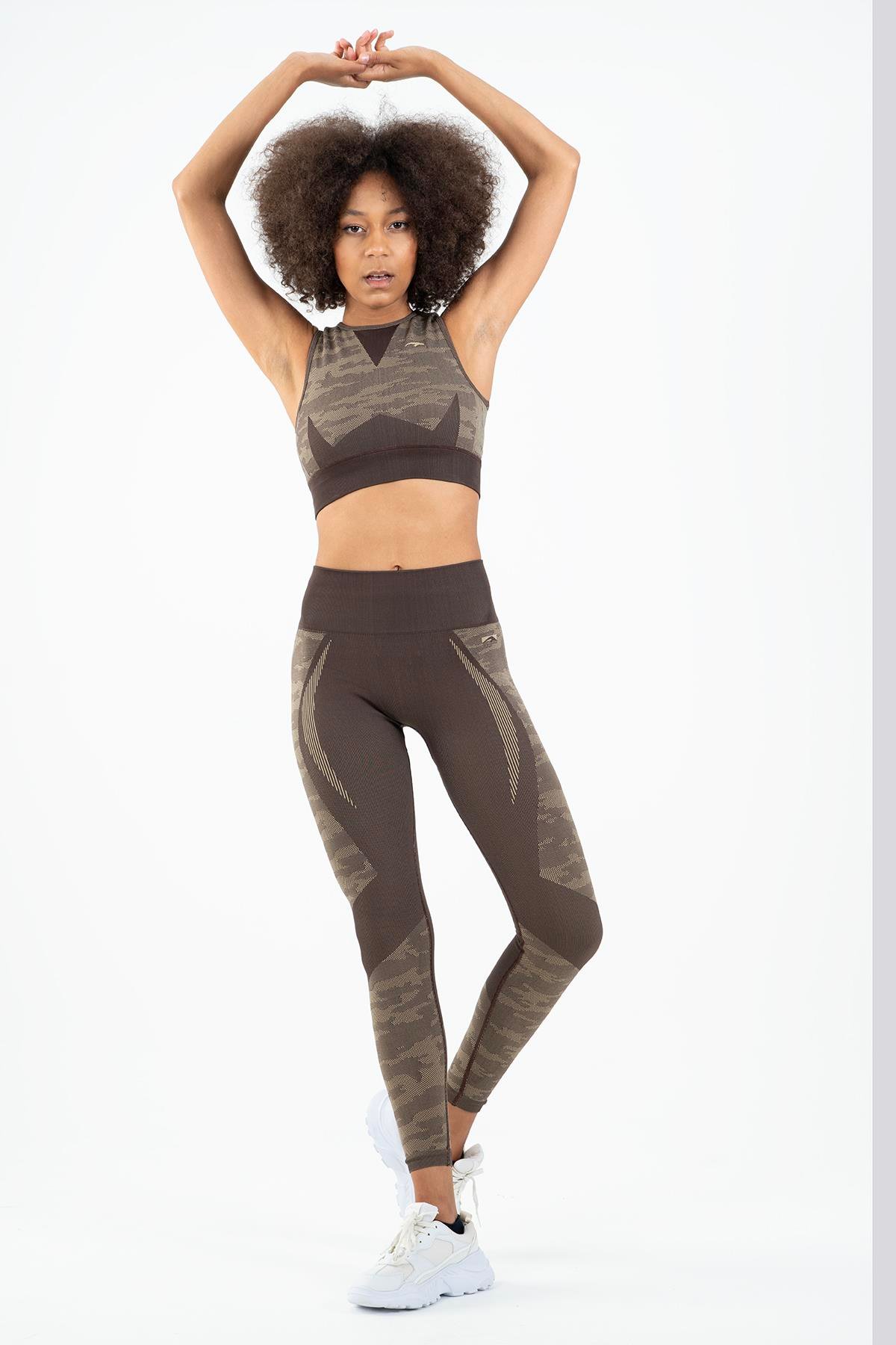 Maraton Active SlimFit Kadın Bisiklet Yaka  Kolsuz Fitness Bra 813054