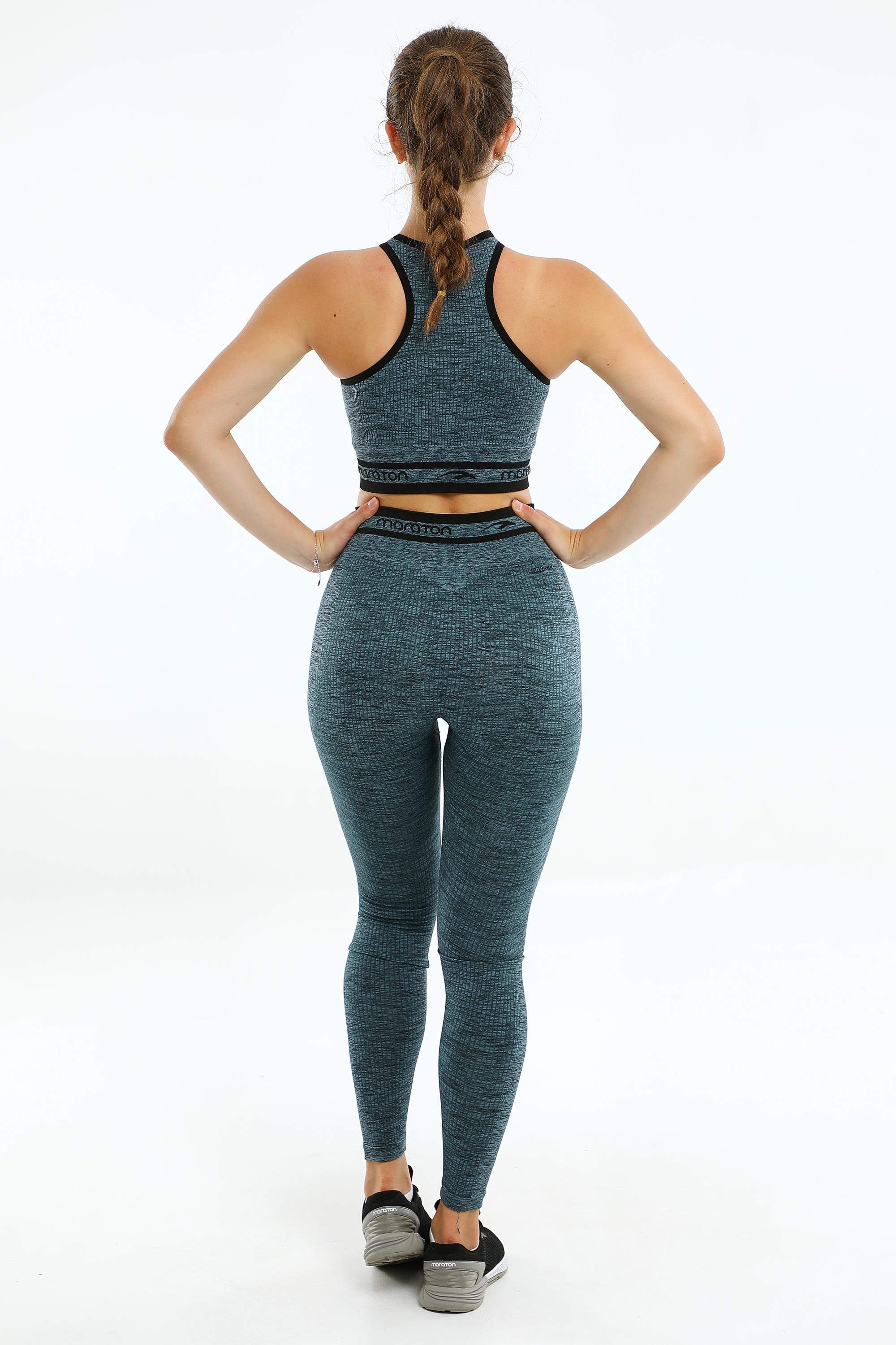 Maraton Active SlimFit Kadın Bisiklet Yaka  Kolsuz Basic Bra 813076