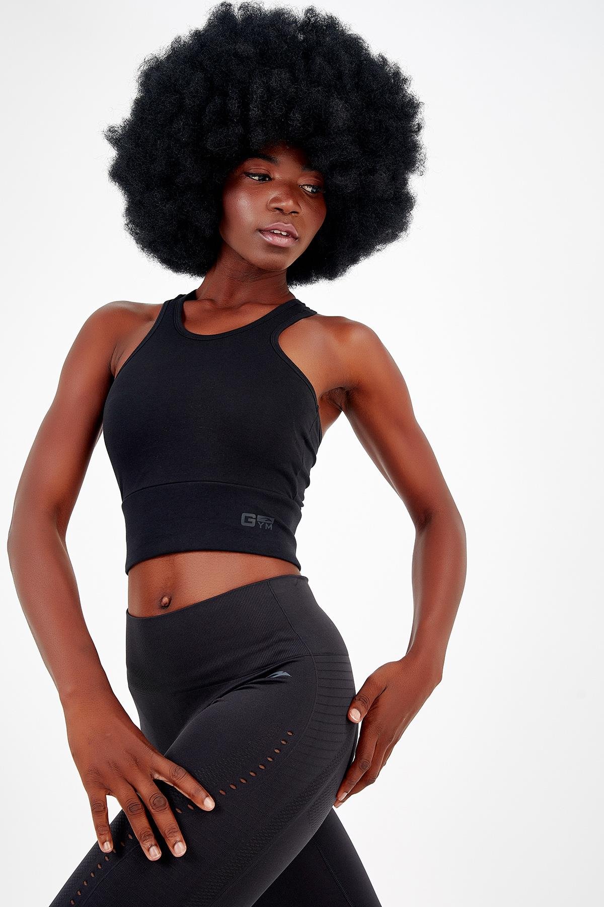 Maraton Active SlimFit Kadın Bisiklet Yaka  Kolsuz Gym Bra 17499
