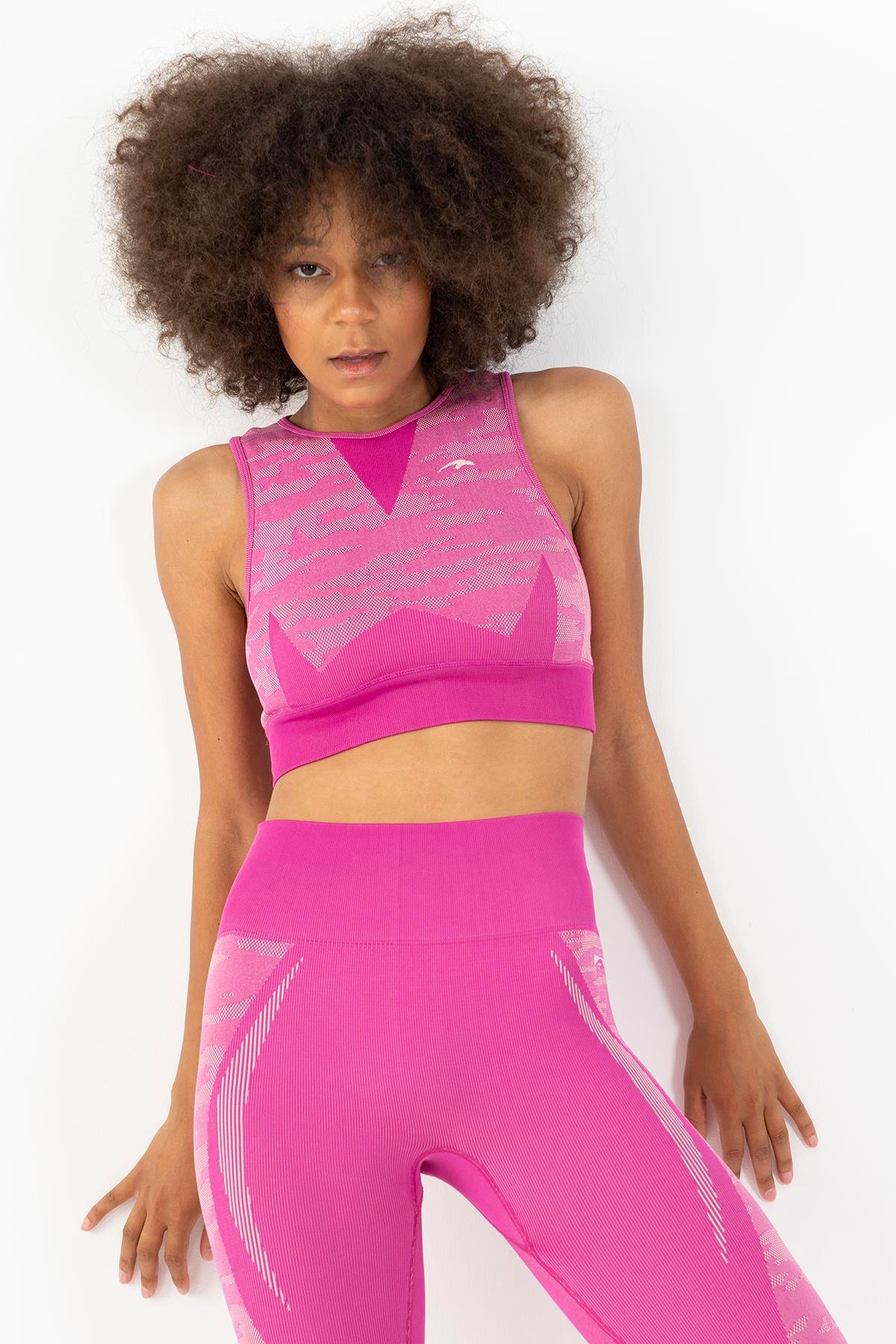 Maraton Active SlimFit Kadın Bisiklet Yaka  Kolsuz Fitness Bra 813054