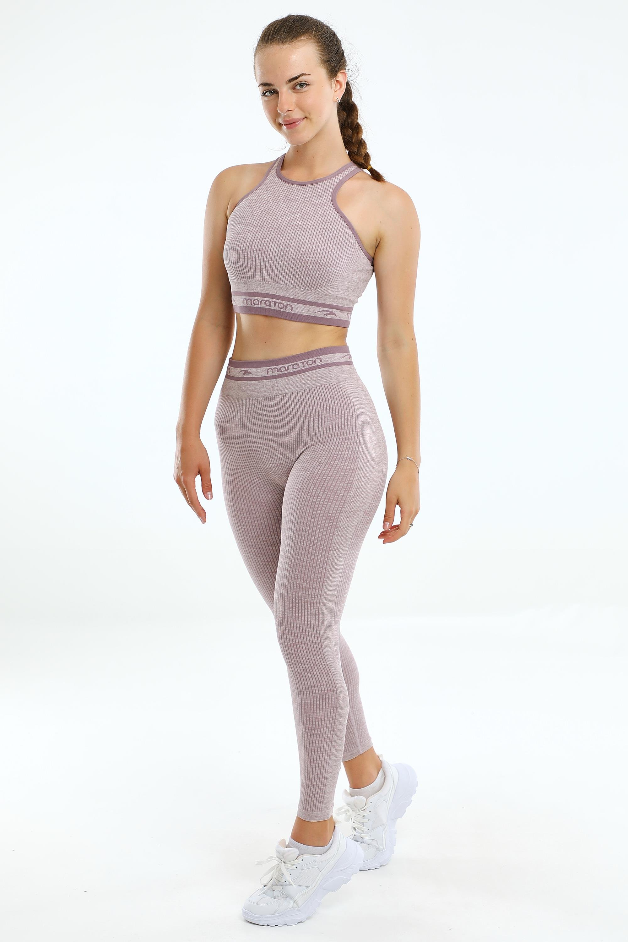 Maraton Active SlimFit Kadın Bisiklet Yaka  Kolsuz Basic Bra 813076
