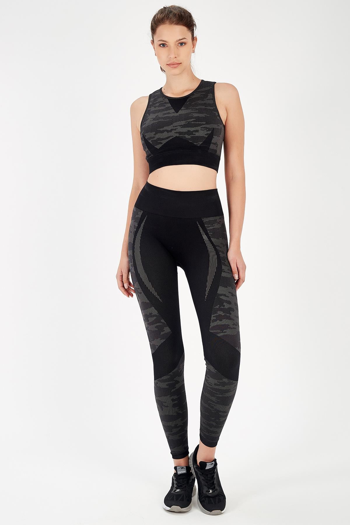 Maraton Active SlimFit Kadın Bisiklet Yaka  Kolsuz Fitness Bra 813054