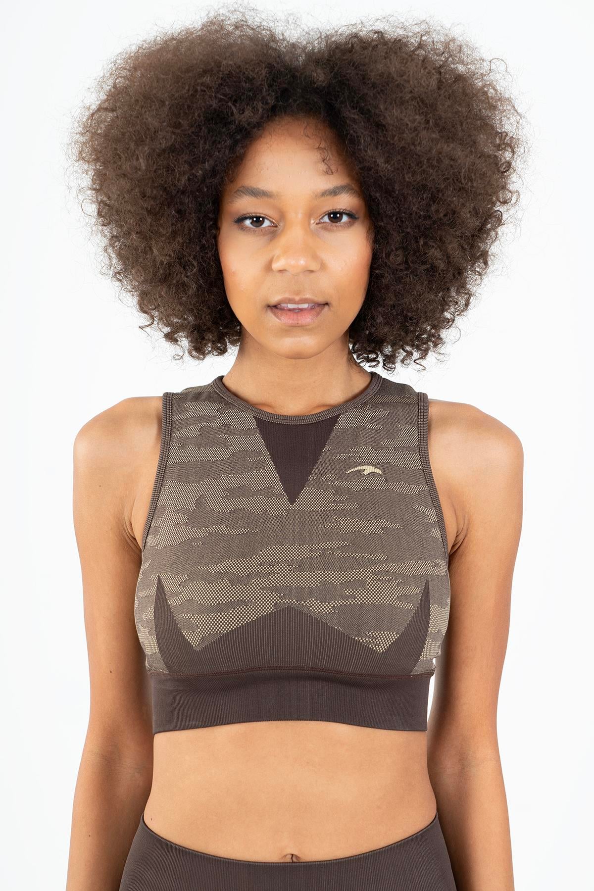 Maraton Active SlimFit Kadın Bisiklet Yaka  Kolsuz Fitness Bra 813054