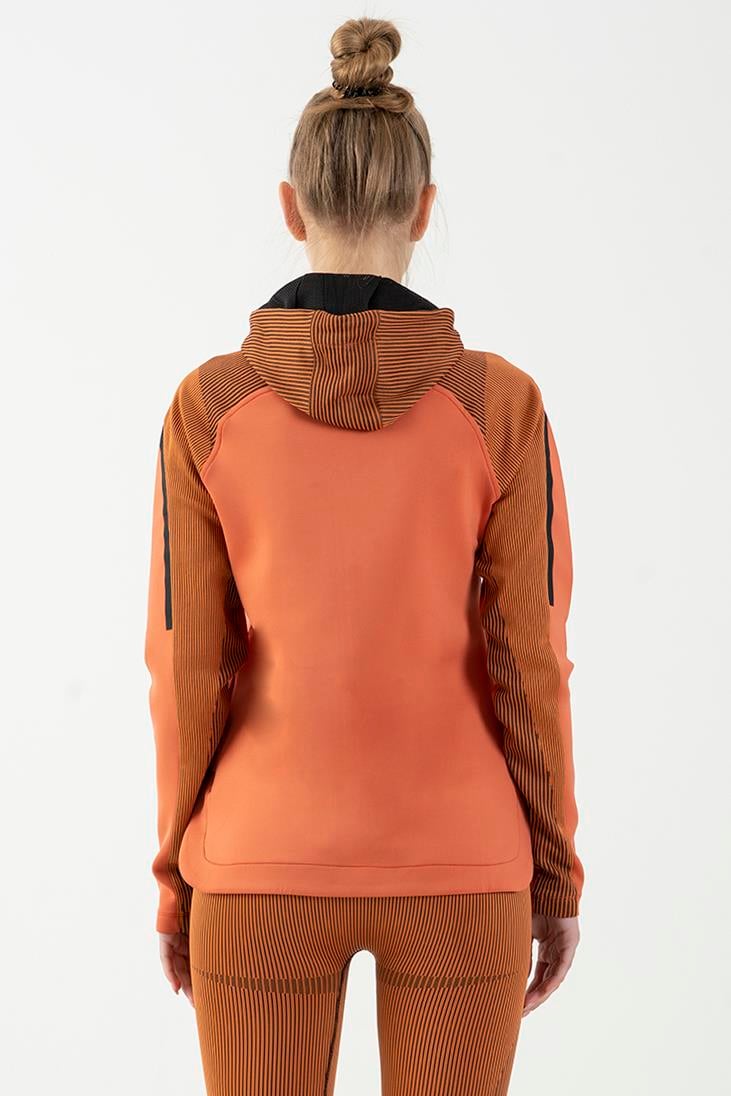 Maraton Active SlimFit Kadın Kapşonlu  Uzun Kol Spor Tracktop 815015