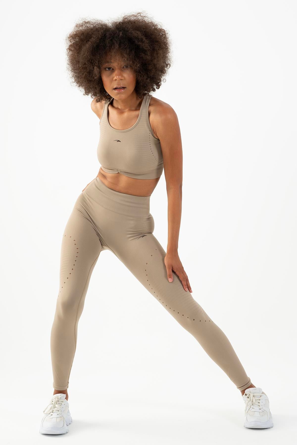 Maraton Active SlimFit Kadın    Koşu Açık Vizon Tayt 812118