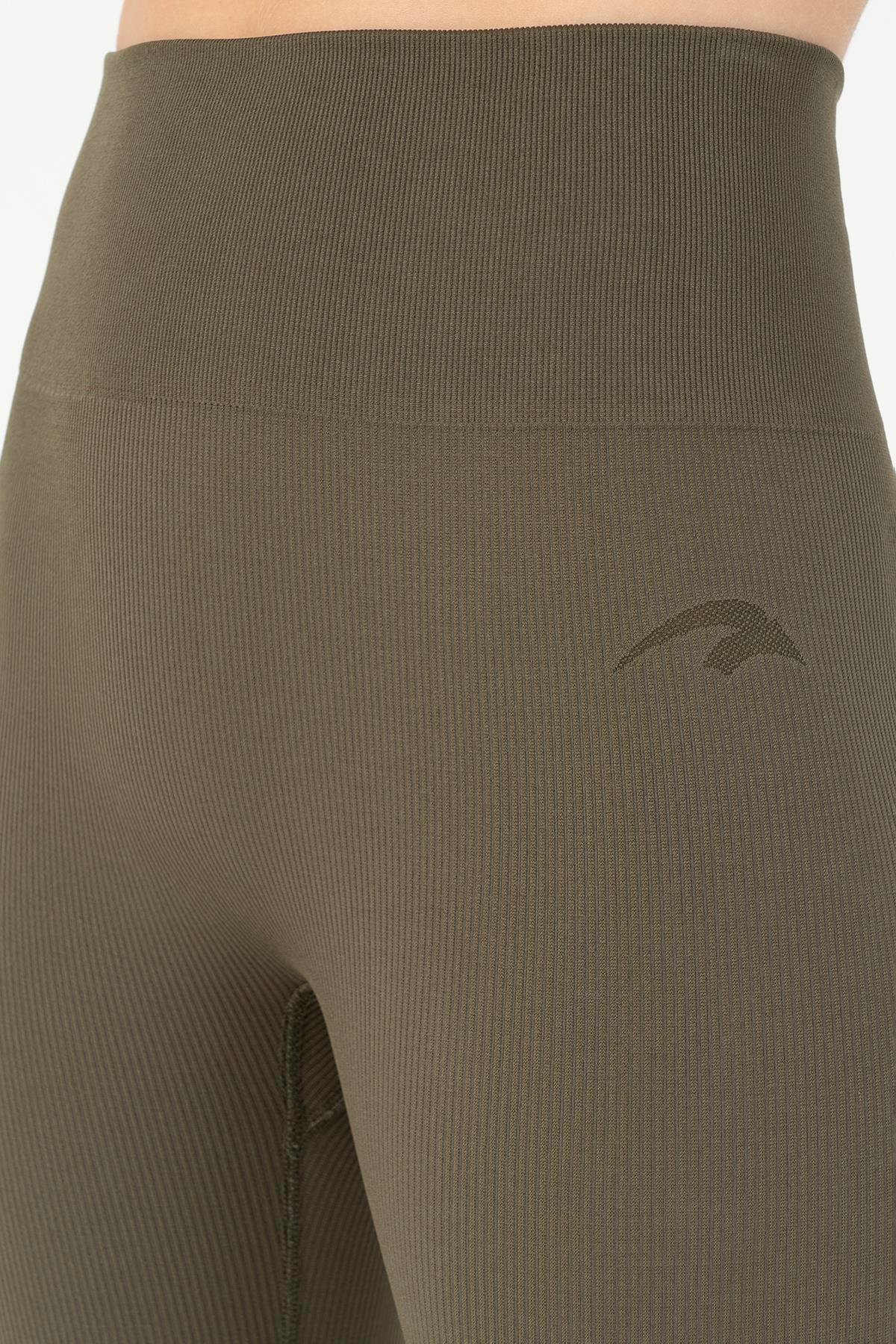 Maraton Active SlimFit Kadın    Koşu Haki Tayt 812095