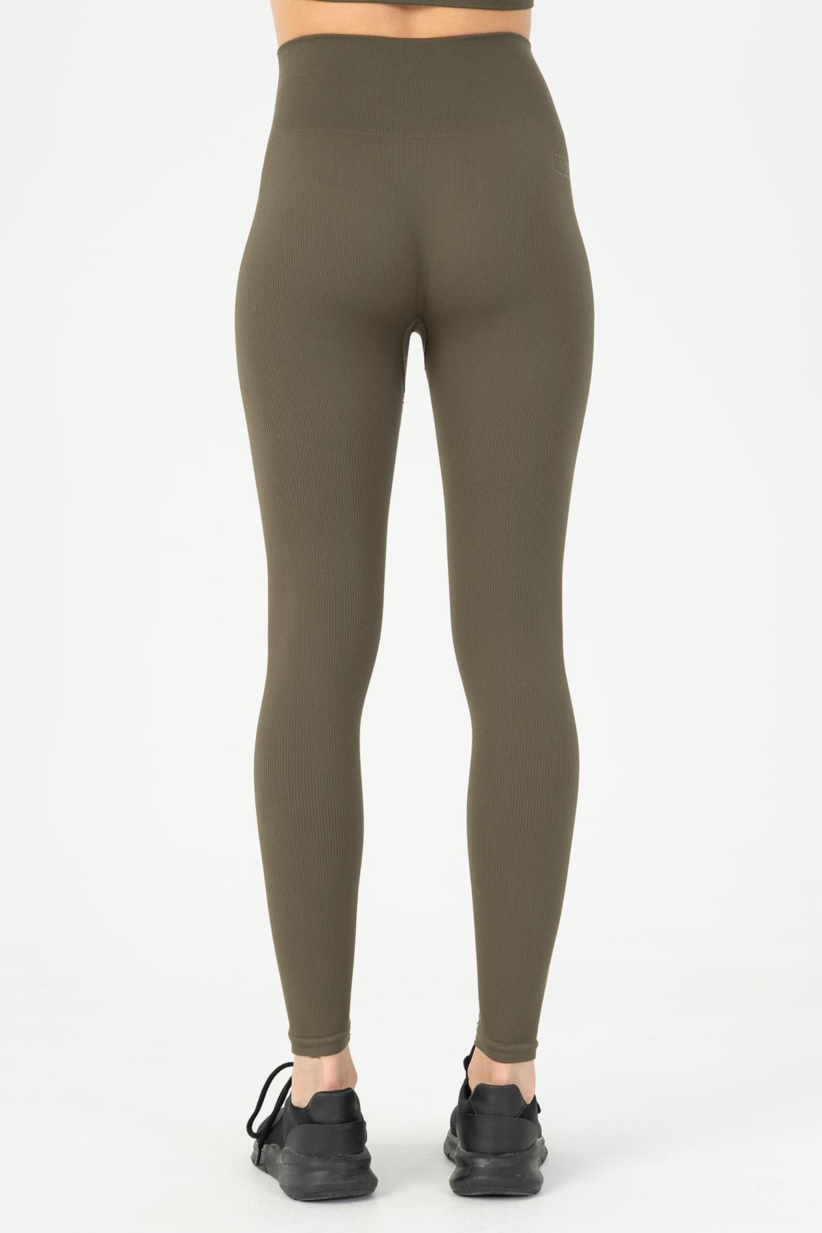 Maraton Active SlimFit Kadın    Koşu Haki Tayt 812095