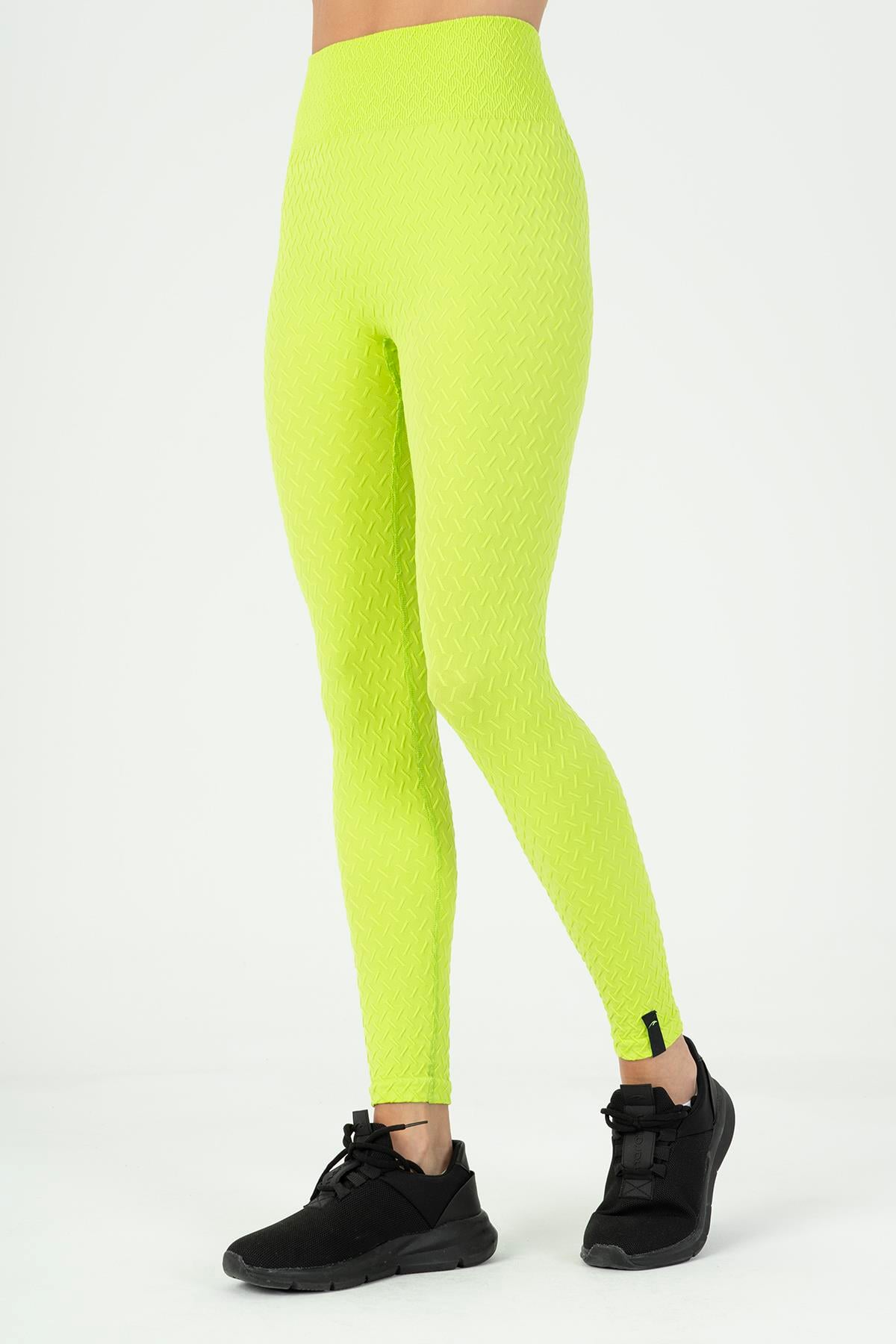 Maraton Active SlimFit Kadın    Koşu Neon Yeşil Tayt 812093