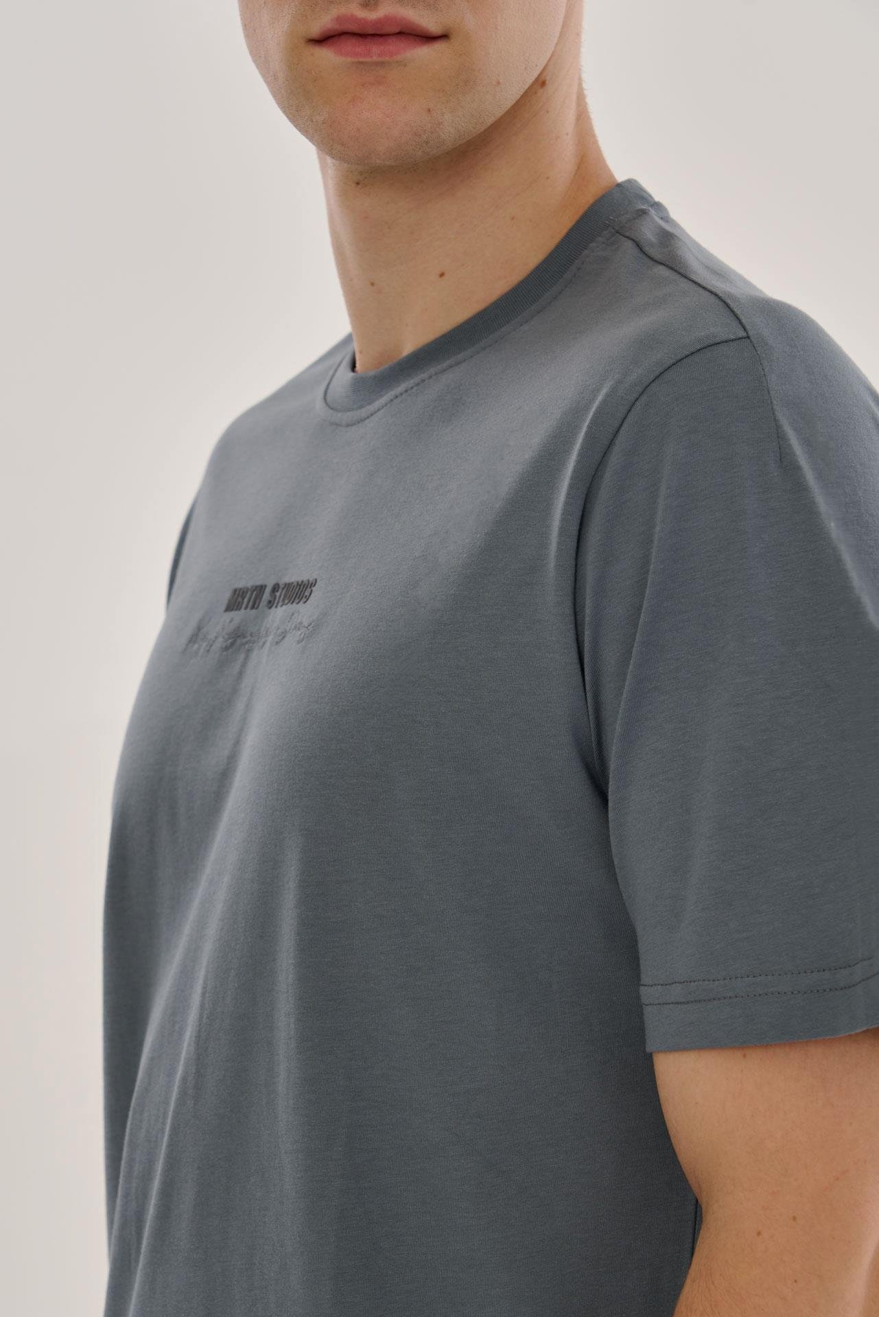 Maraton Comfort Erkek Bisiklet Yaka  Reglan Kol Bazalt T-shirt 23513