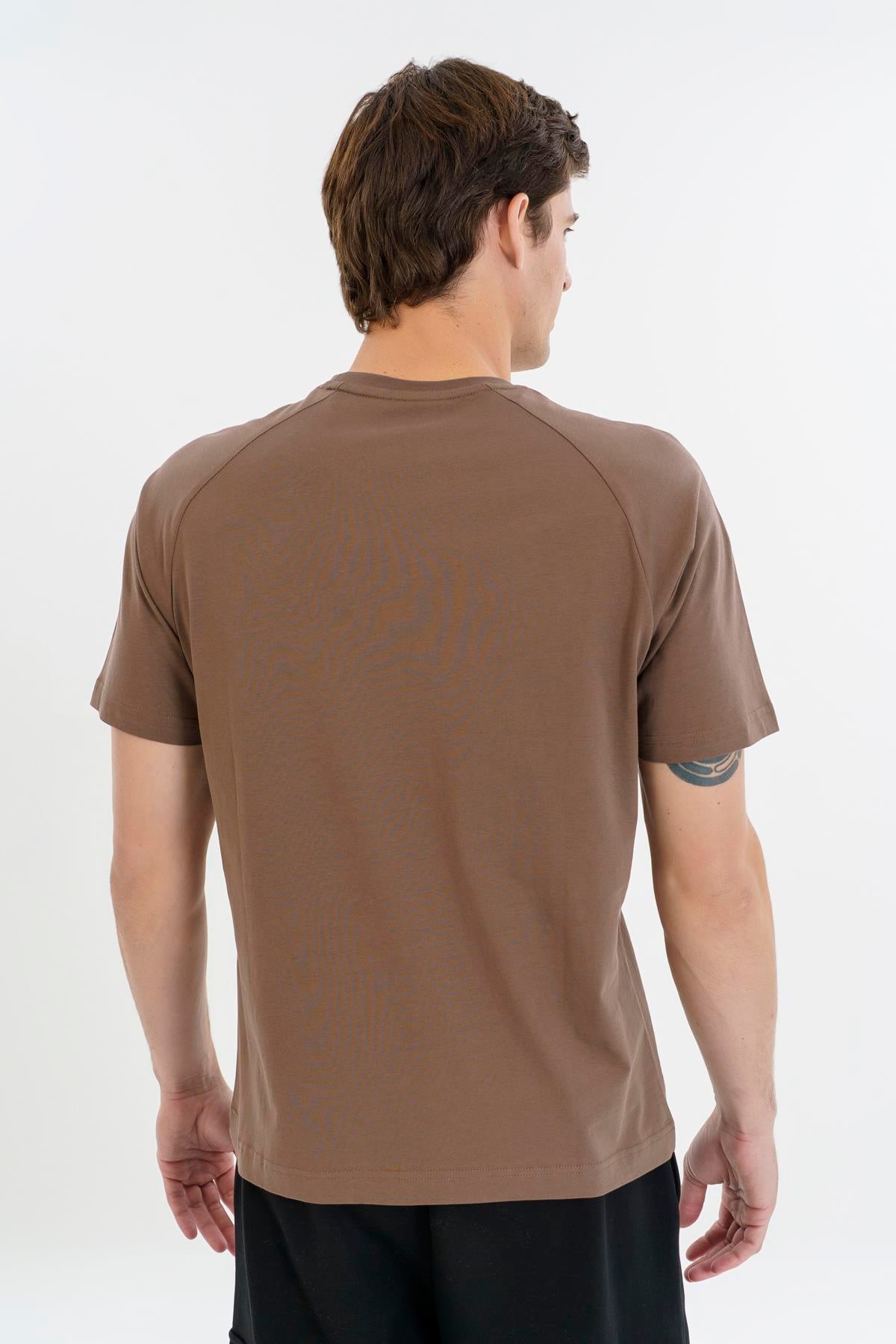Maraton Comfort Erkek Bisiklet Yaka  Reglan Kol Kakao T-shirt 23513