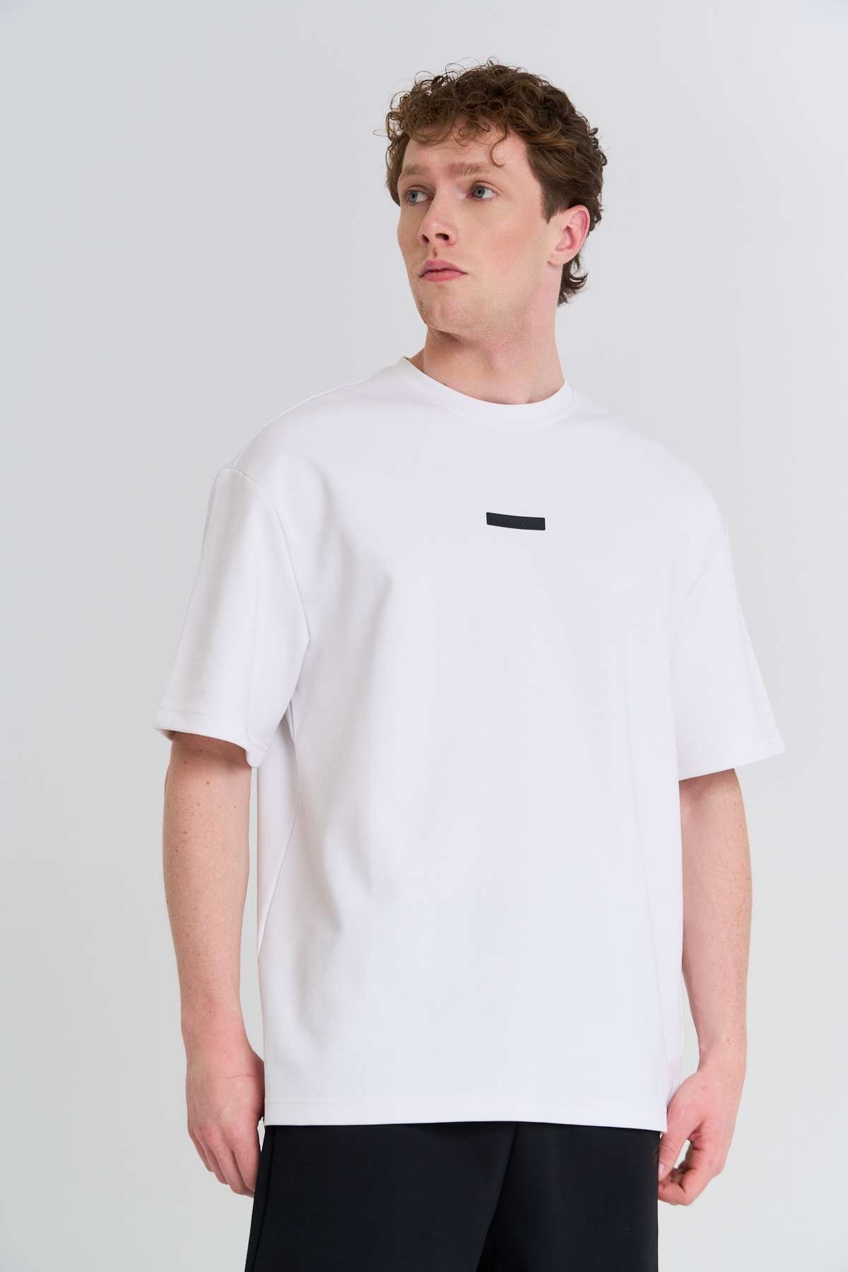 Maraton  Erkek Bisiklet Yaka  Beyaz- T-shirt