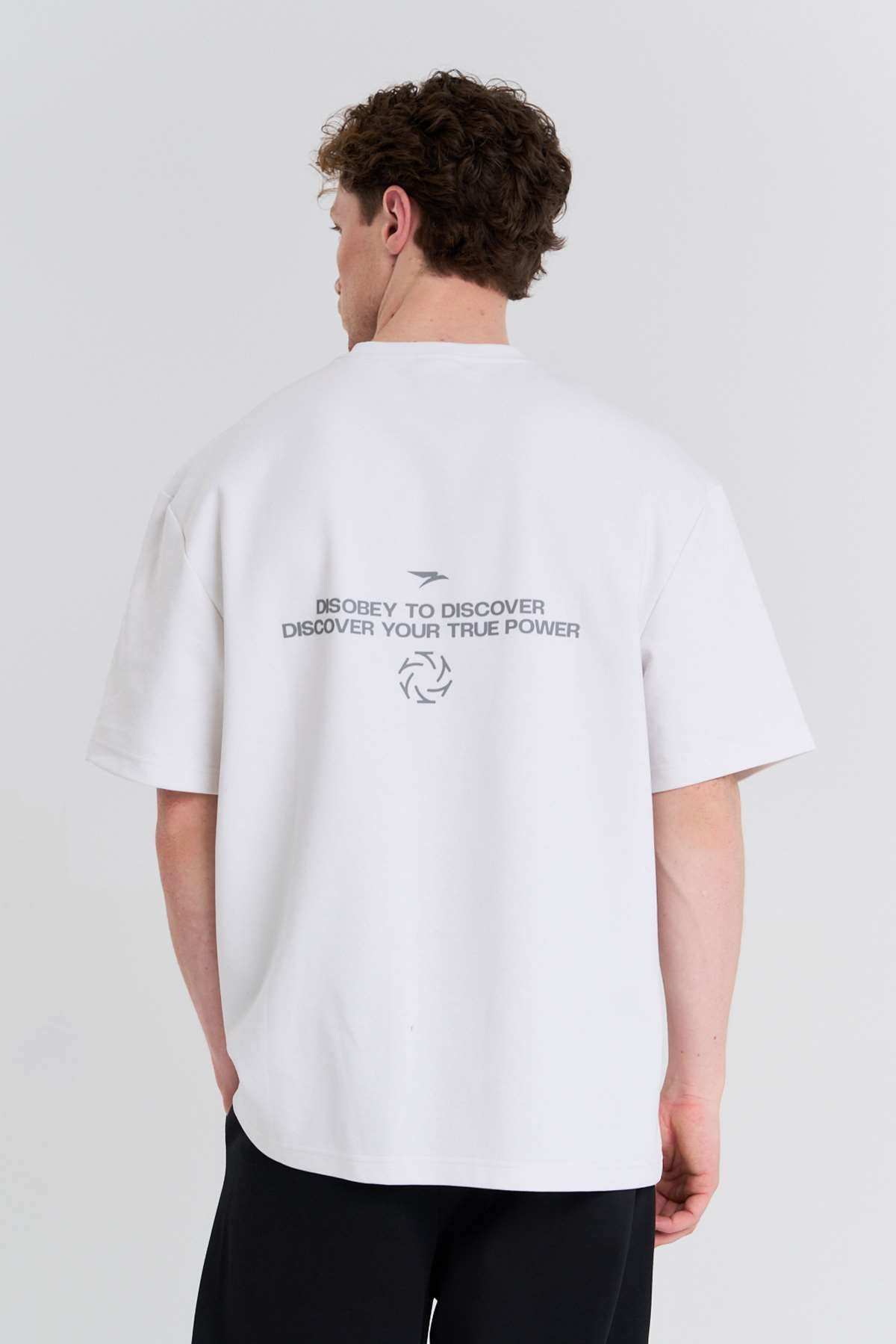Maraton  Erkek Bisiklet Yaka  Beyaz- T-shirt