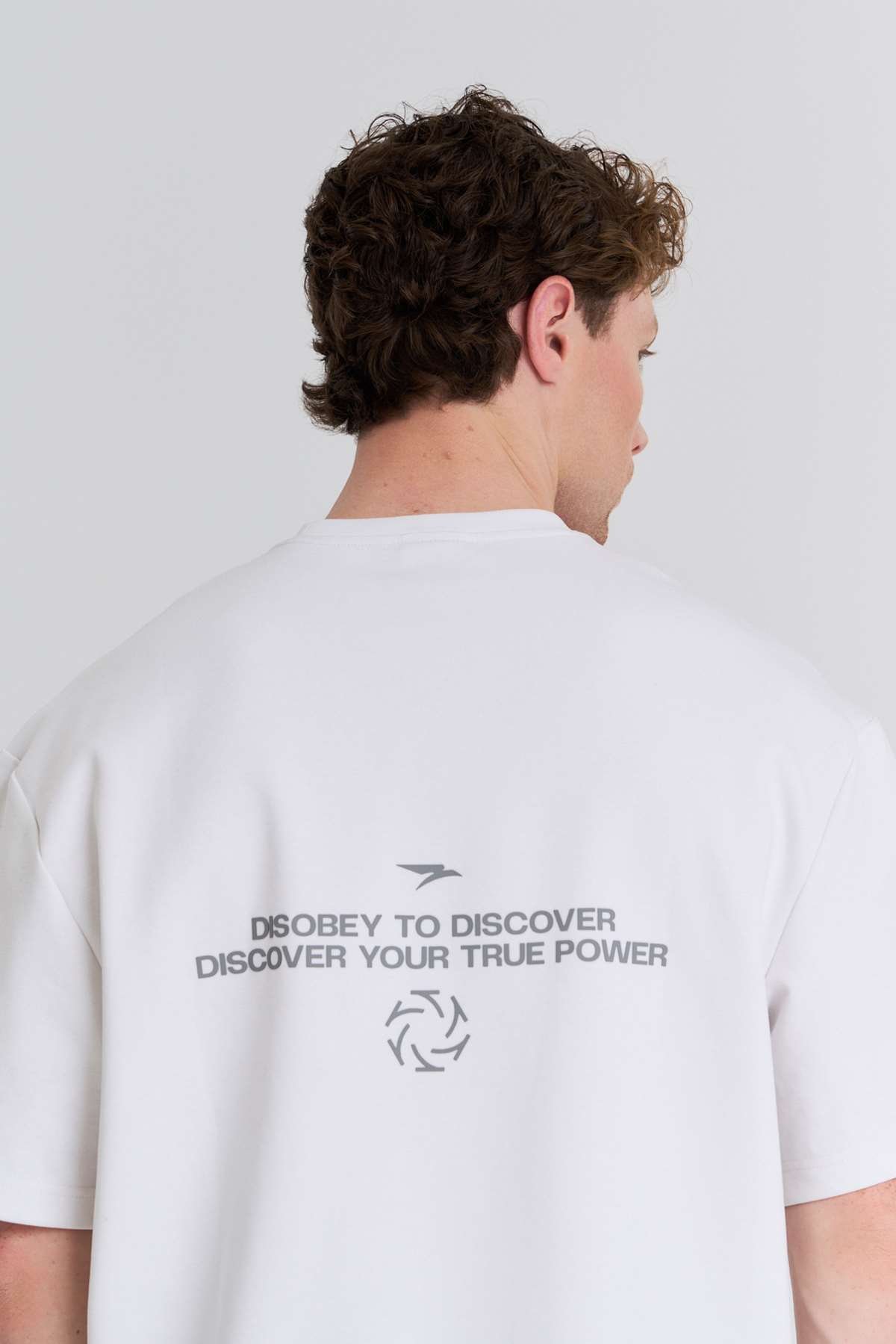 Maraton  Erkek Bisiklet Yaka  Beyaz- T-shirt