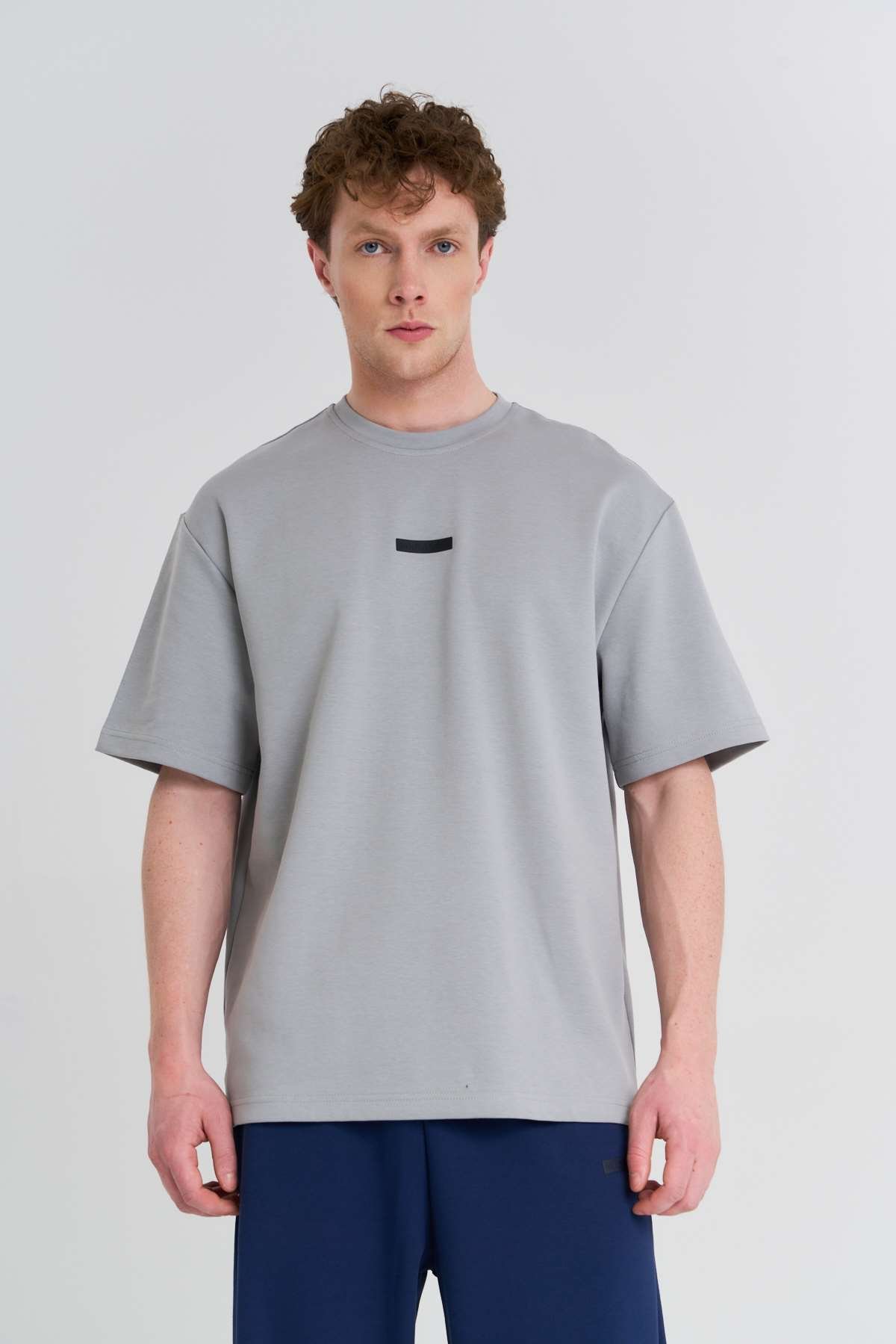 Maraton  Erkek Bisiklet Yaka  Gri- T-shirt
