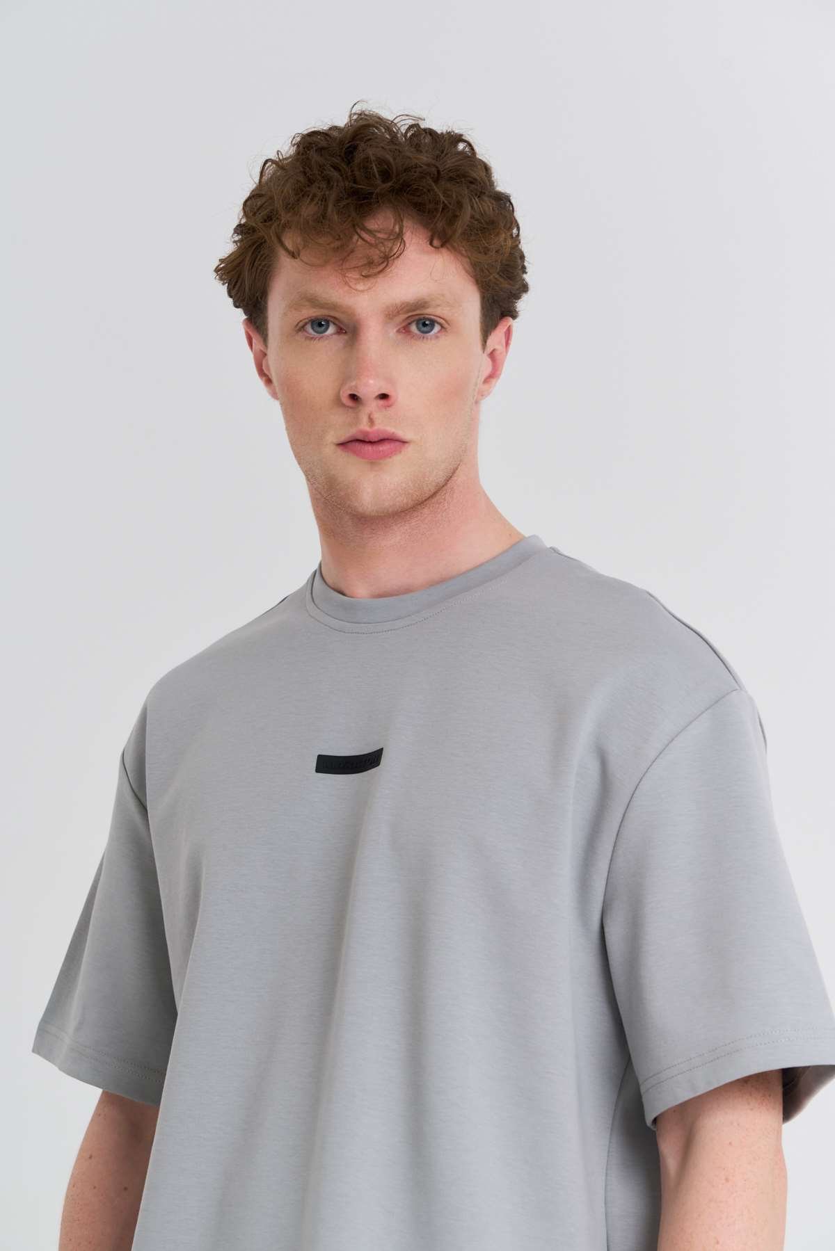 Maraton  Erkek Bisiklet Yaka  Gri- T-shirt