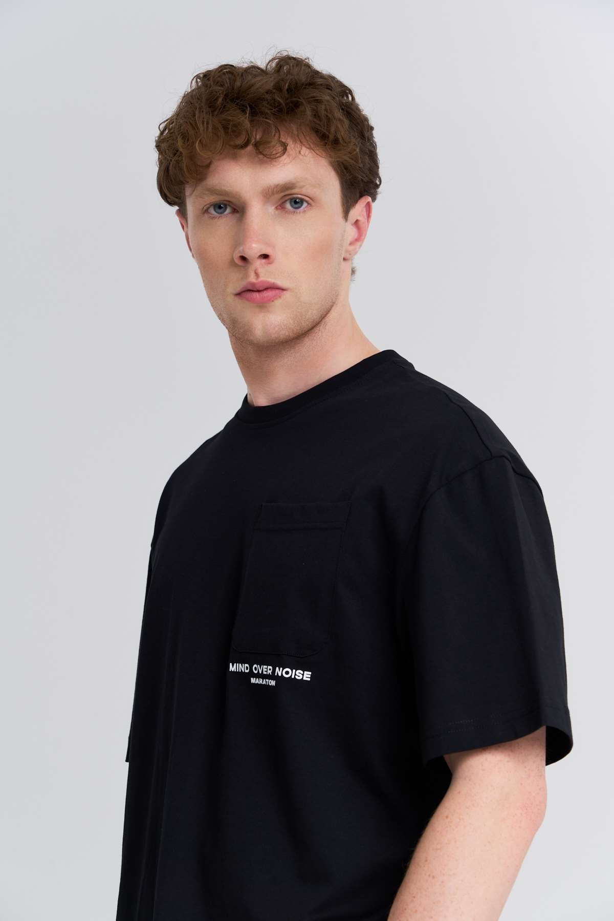 Maraton  Erkek Bisiklet Yaka  Siyah- T-shirt
