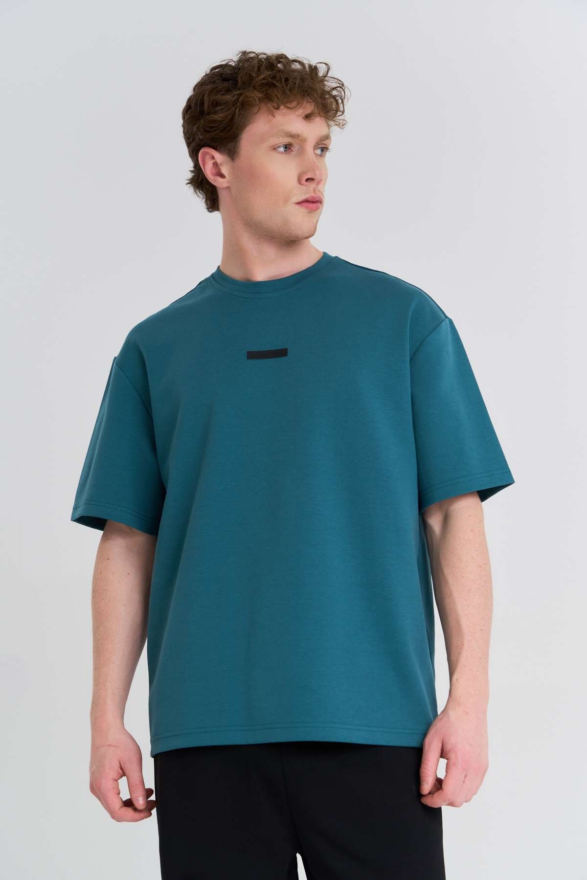 Maraton  Erkek Bisiklet Yaka  Yeşil- T-shirt