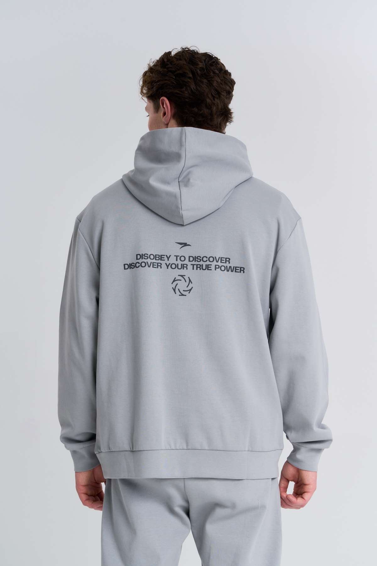 Maraton  Erkek Kapüşonlu  Gri- Sweatshirt