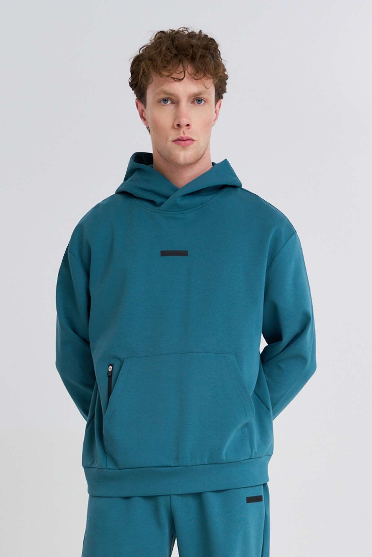 Maraton  Erkek Kapüşonlu  Yeşil- Sweatshirt