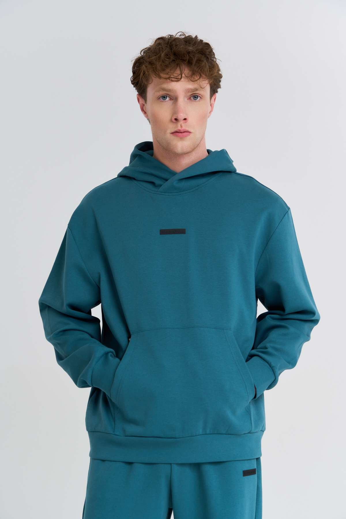 Maraton  Erkek Kapüşonlu  Yeşil- Sweatshirt