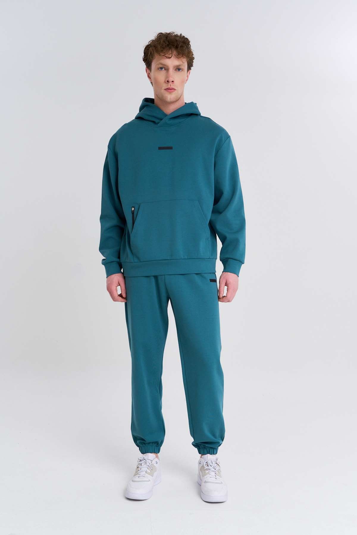 Maraton  Erkek Kapüşonlu  Yeşil- Sweatshirt