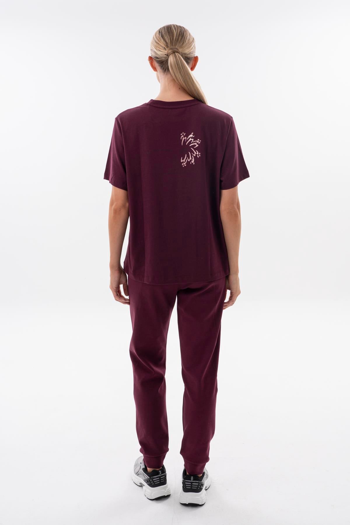 Maraton New Basic Kadın Bisiklet Yaka  BORDO- T-shirt