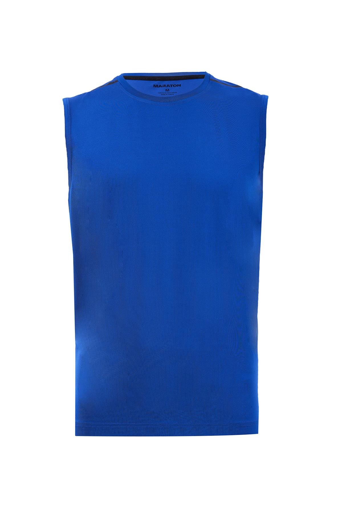 Maraton Regular Erkek Bisiklet Yaka  Kolsuz Saks Atlet 23541