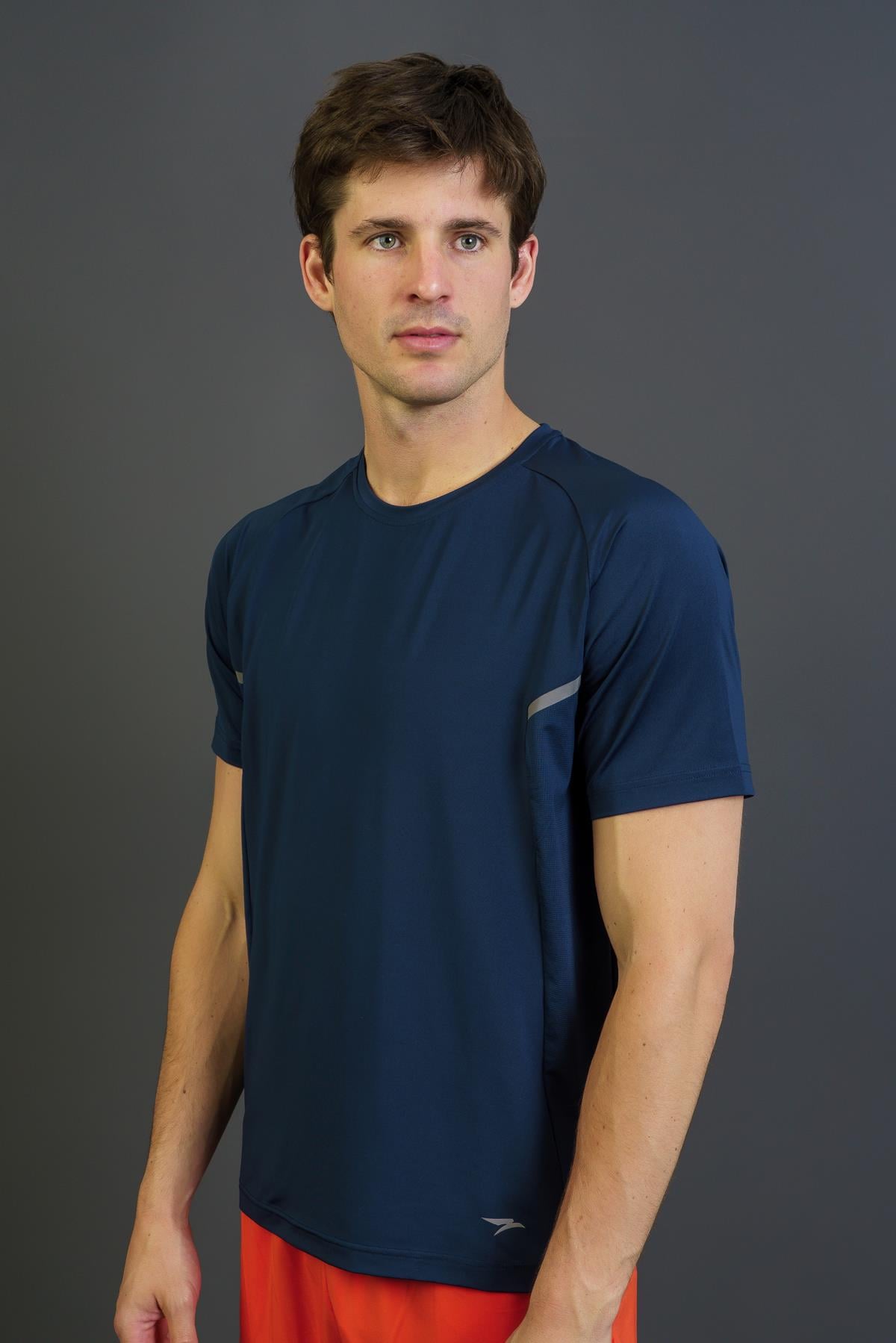 Maraton Regular Erkek Bisiklet Yaka  Reglan Kol Lacivert T-shirt T-SHIRT