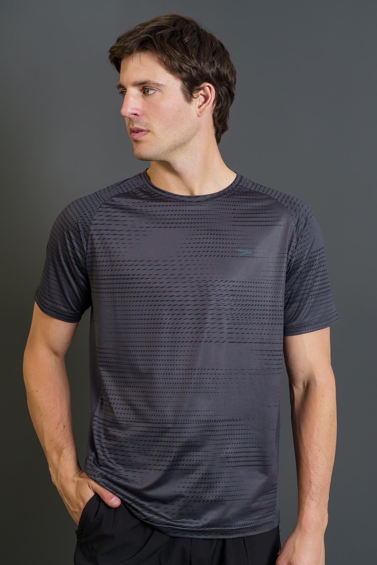 Maraton Regular Erkek Bisiklet Yaka  Reglan Kol Antrasit T-shirt 23683