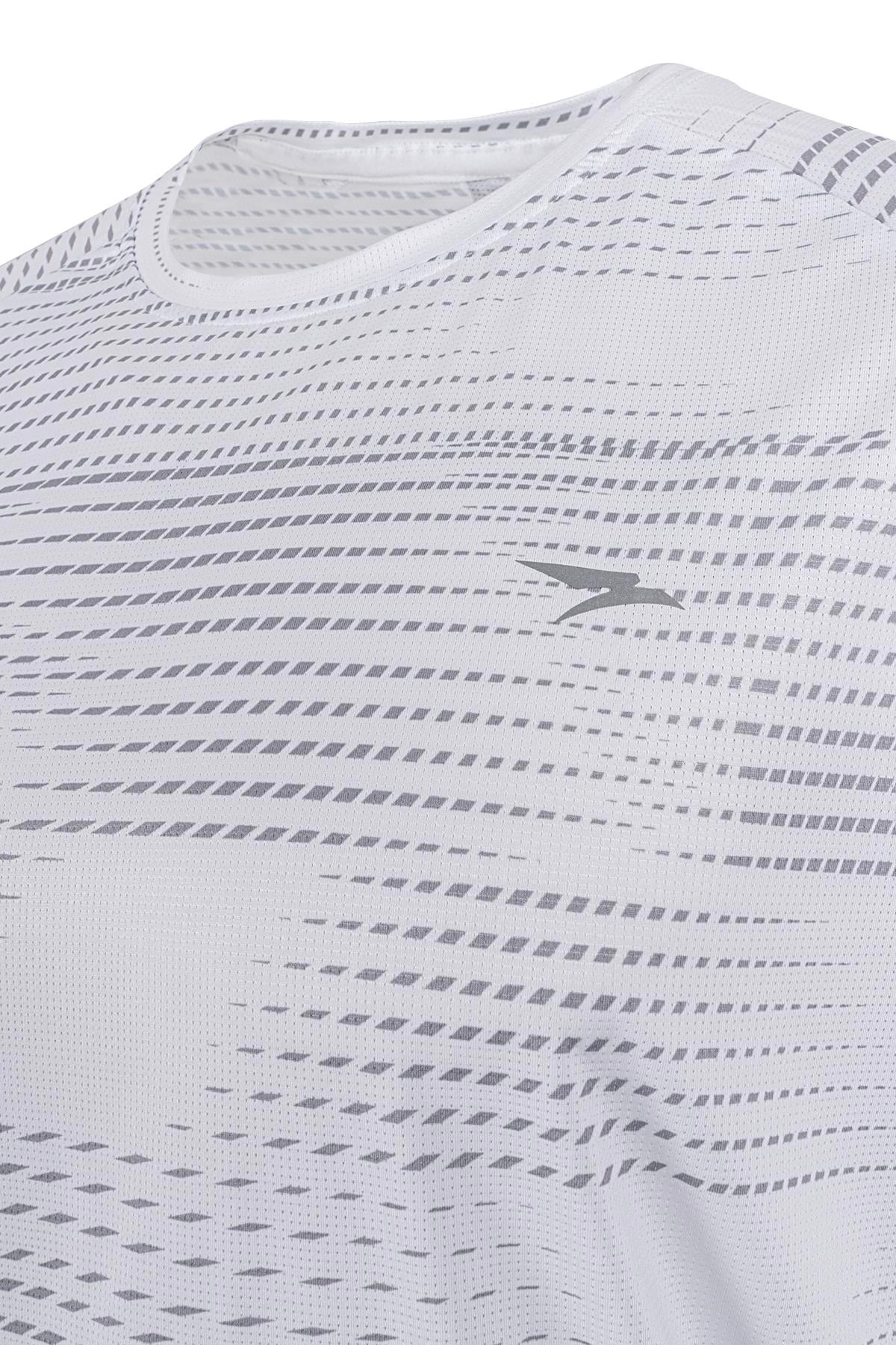 Maraton Regular Erkek Bisiklet Yaka  Reglan Kol Beyaz T-shirt 23683