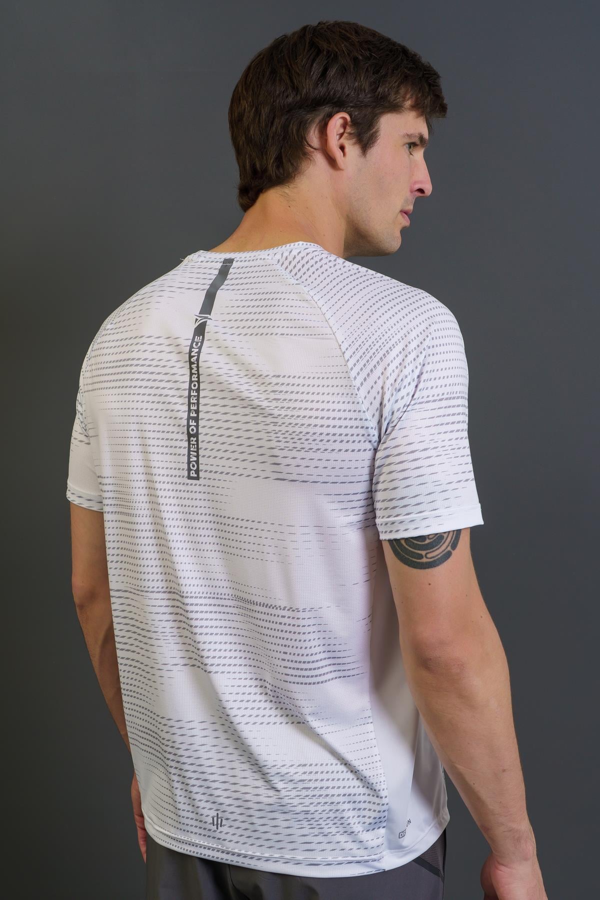 Maraton Regular Erkek Bisiklet Yaka  Reglan Kol Beyaz T-shirt 23683