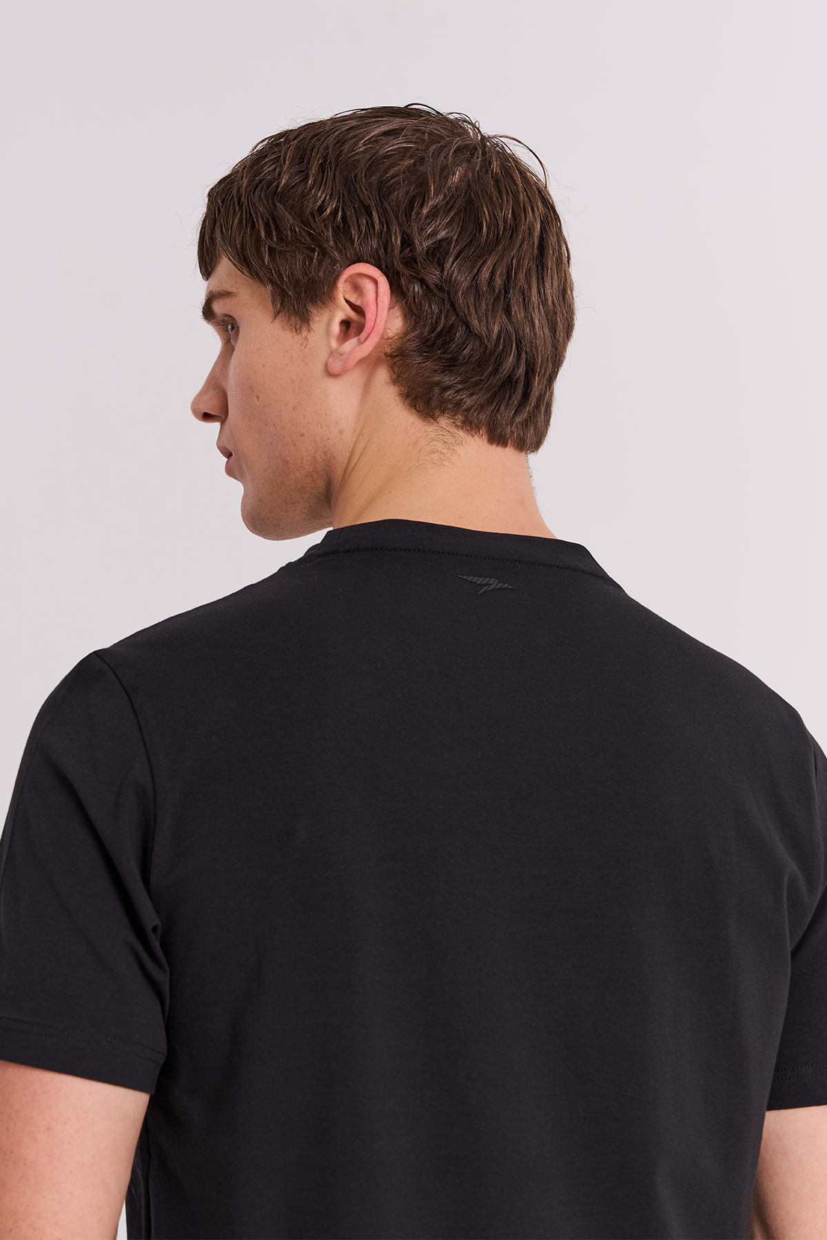 Maraton Regular Erkek Bisiklet Yaka  Siyah- T-shirt