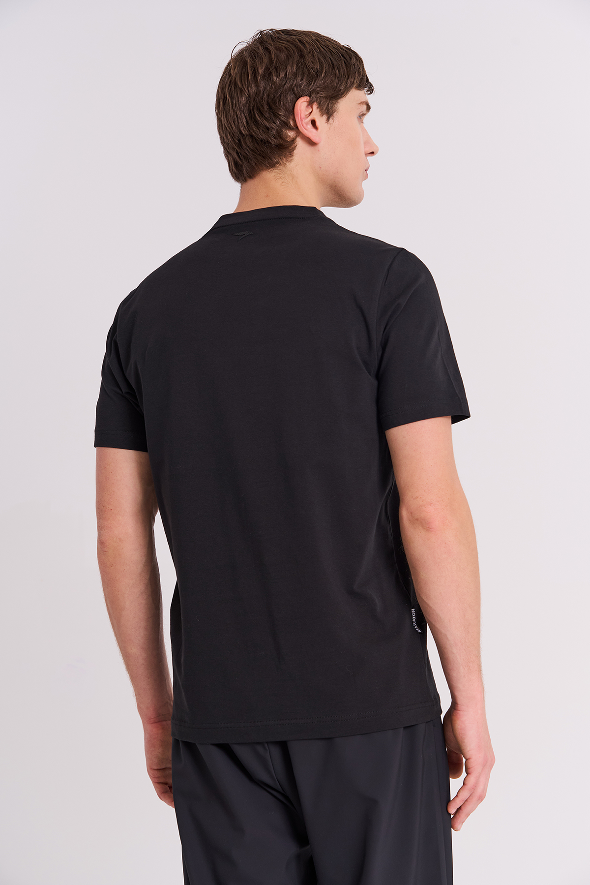 Maraton Regular Erkek Bisiklet Yaka  Siyah- T-shirt