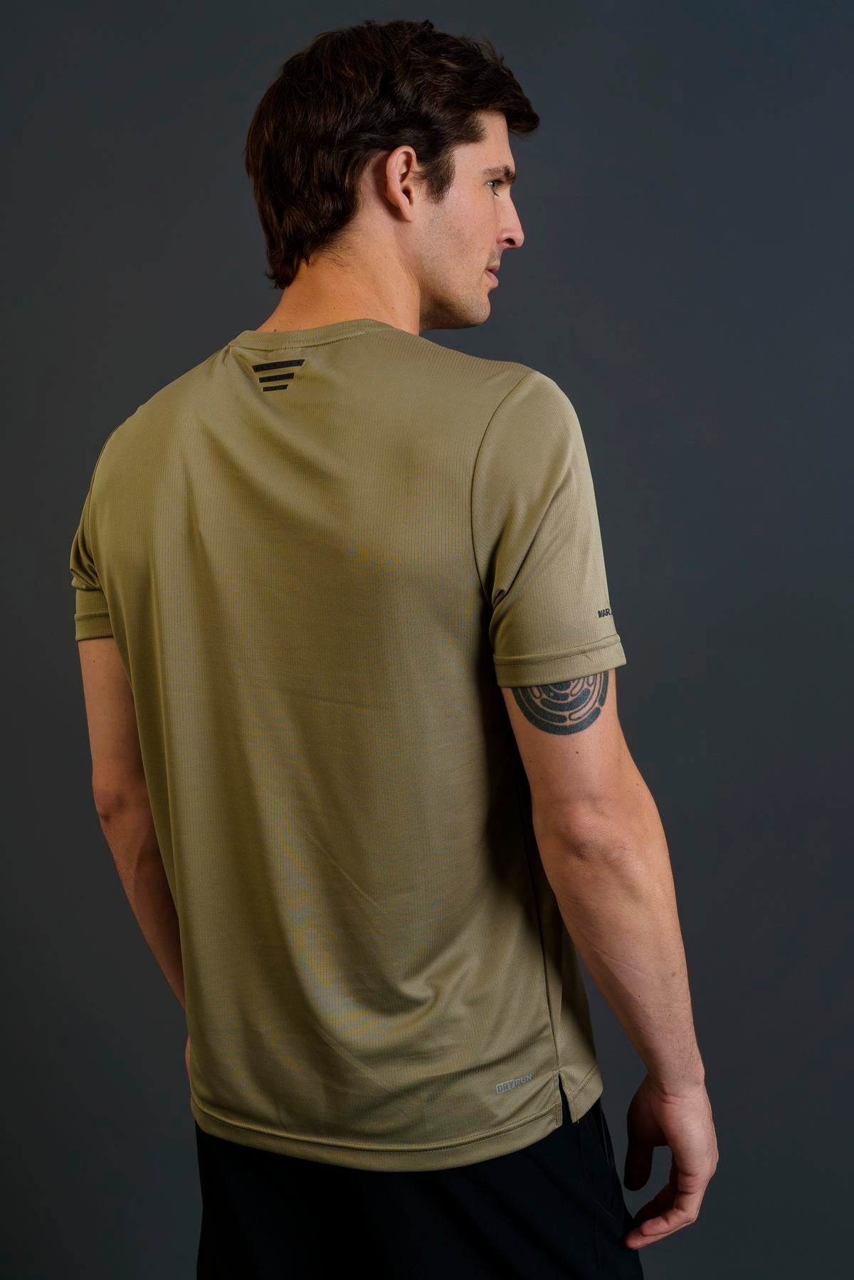 Maraton Regular Erkek Bisiklet Yaka  Takma Kol  T-shirt 23391