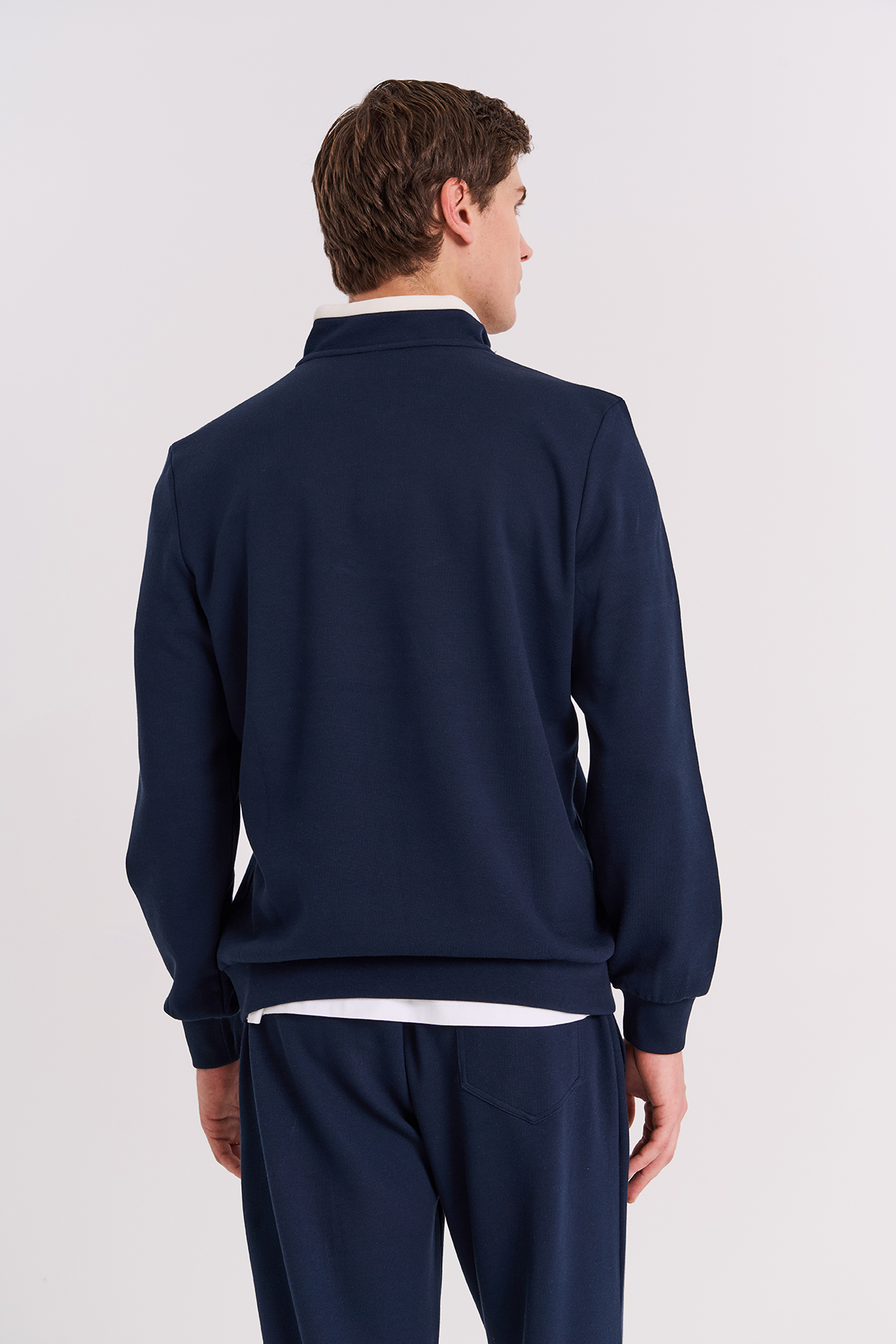 Maraton Regular Erkek Dik Yaka  Lacivert- Sweatshirt