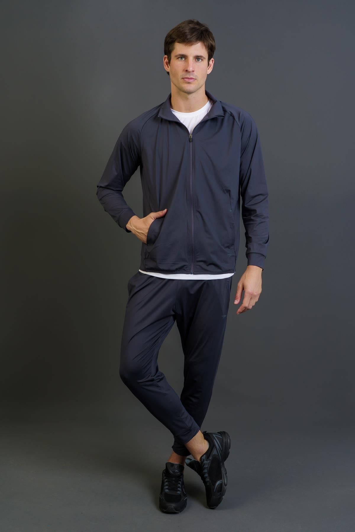 Maraton Regular Erkek Dik Yaka  Reglan Kol  Eşofman Üstü 23801