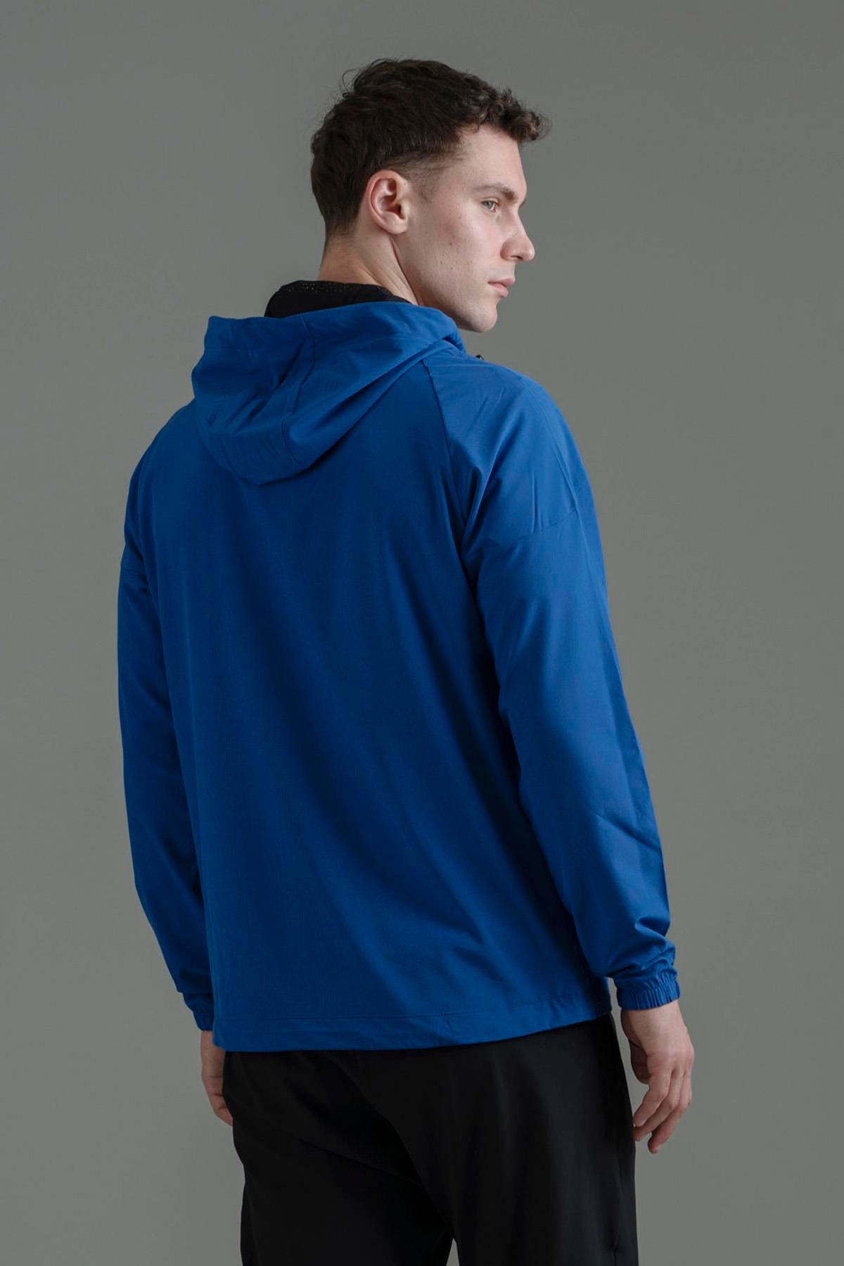 Maraton Regular Erkek Kapüşonlu  Reglan Kol Saks Eşofman Üstü 23544