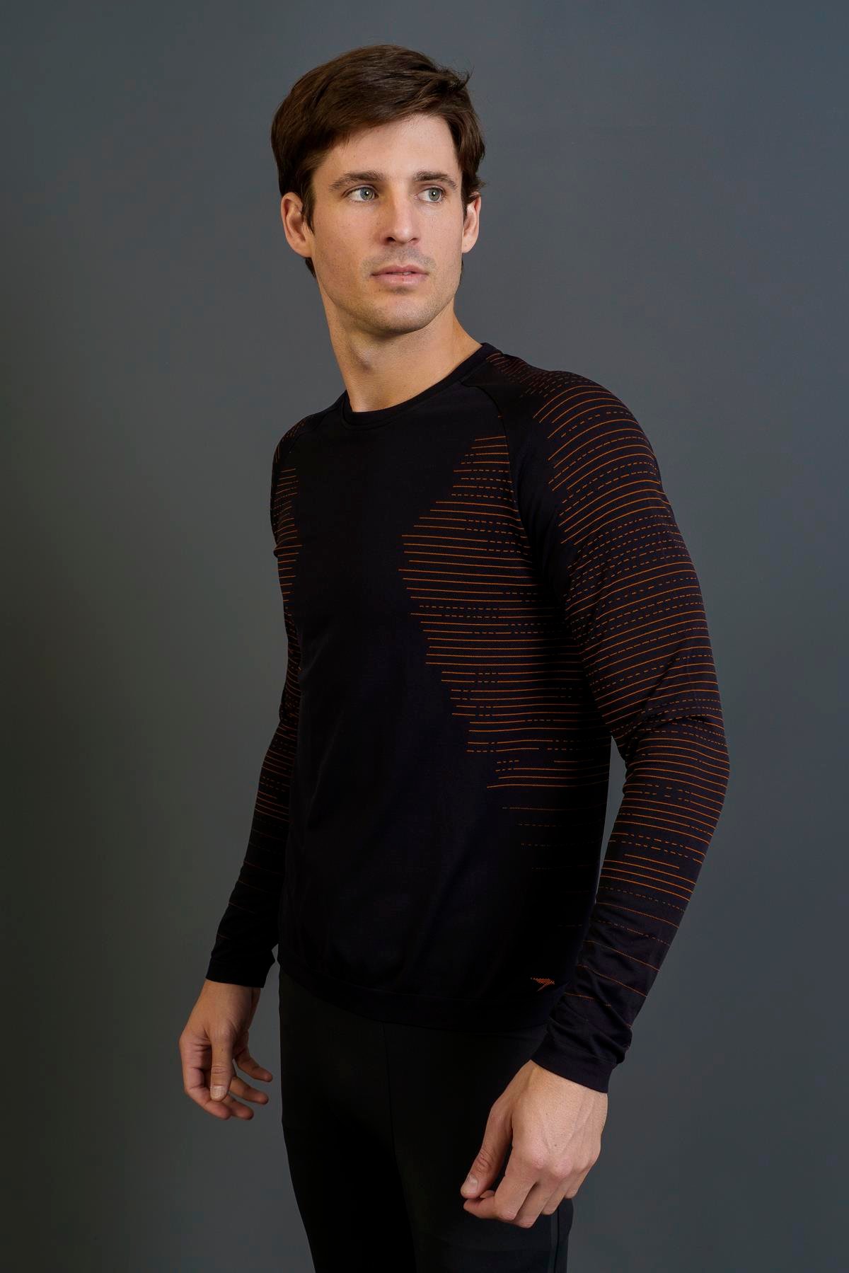Maraton SlimFit Erkek Bisiklet Yaka  Reglan Kol Siyah Sweatshirt 826030