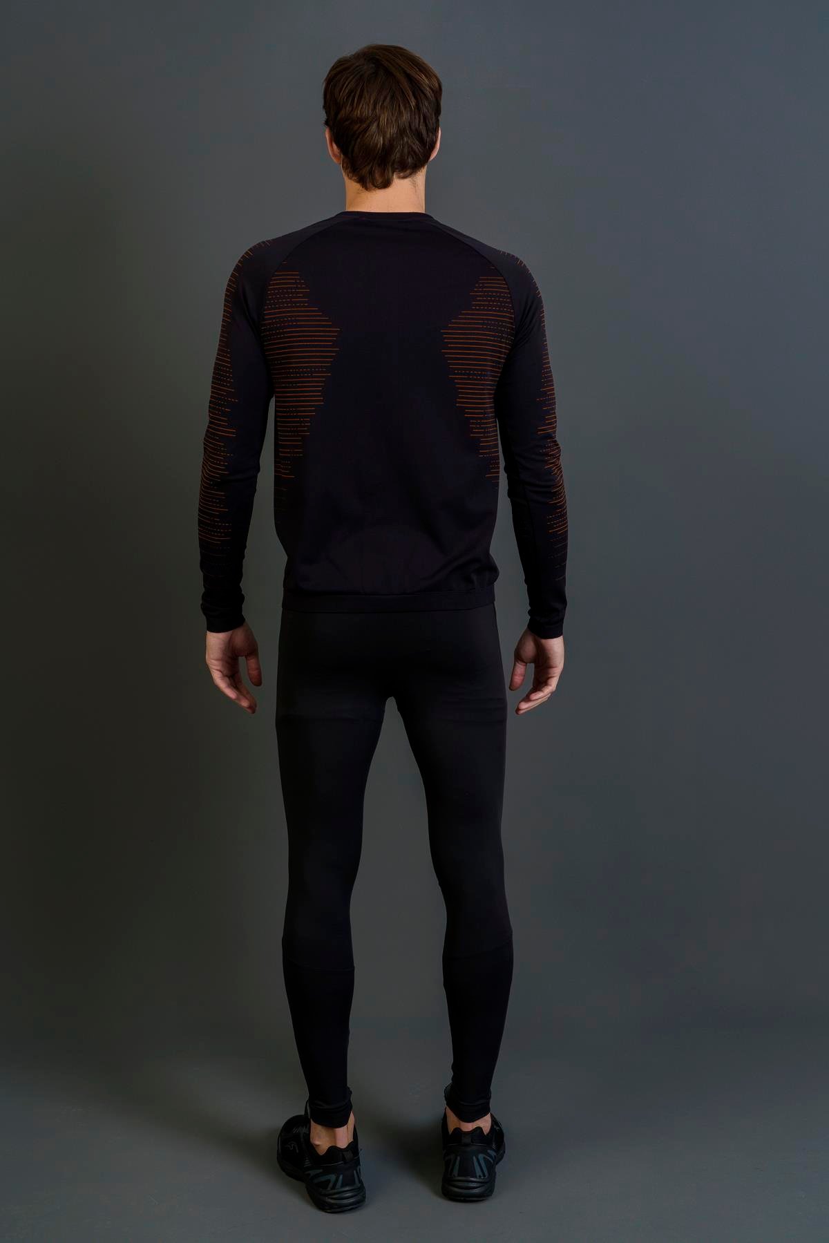 Maraton SlimFit Erkek Bisiklet Yaka  Reglan Kol Siyah Sweatshirt 826030