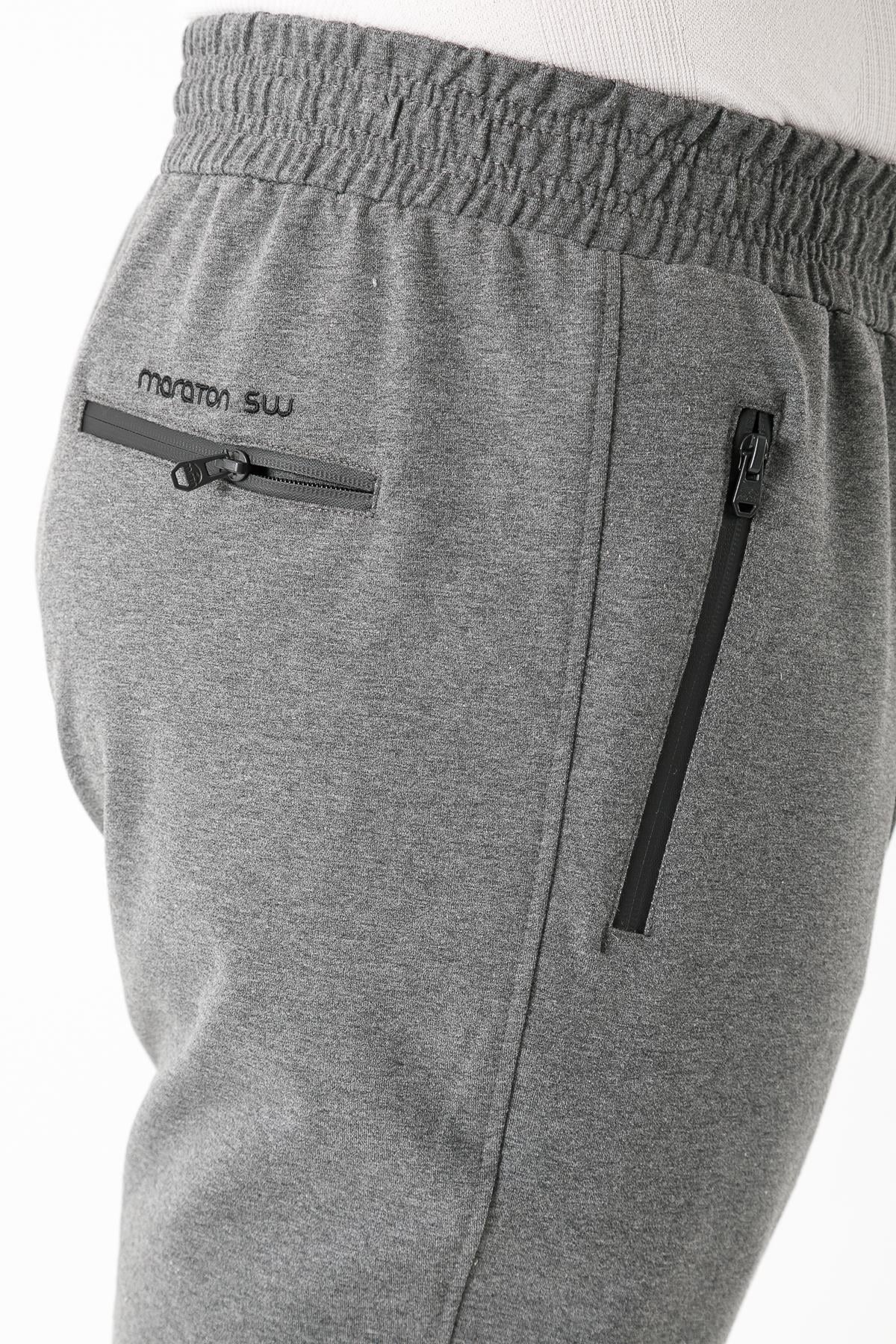 Maraton Sportswear Büyük Beden Erkek  Ribana Paça  Basic Eşofman Altı 18103