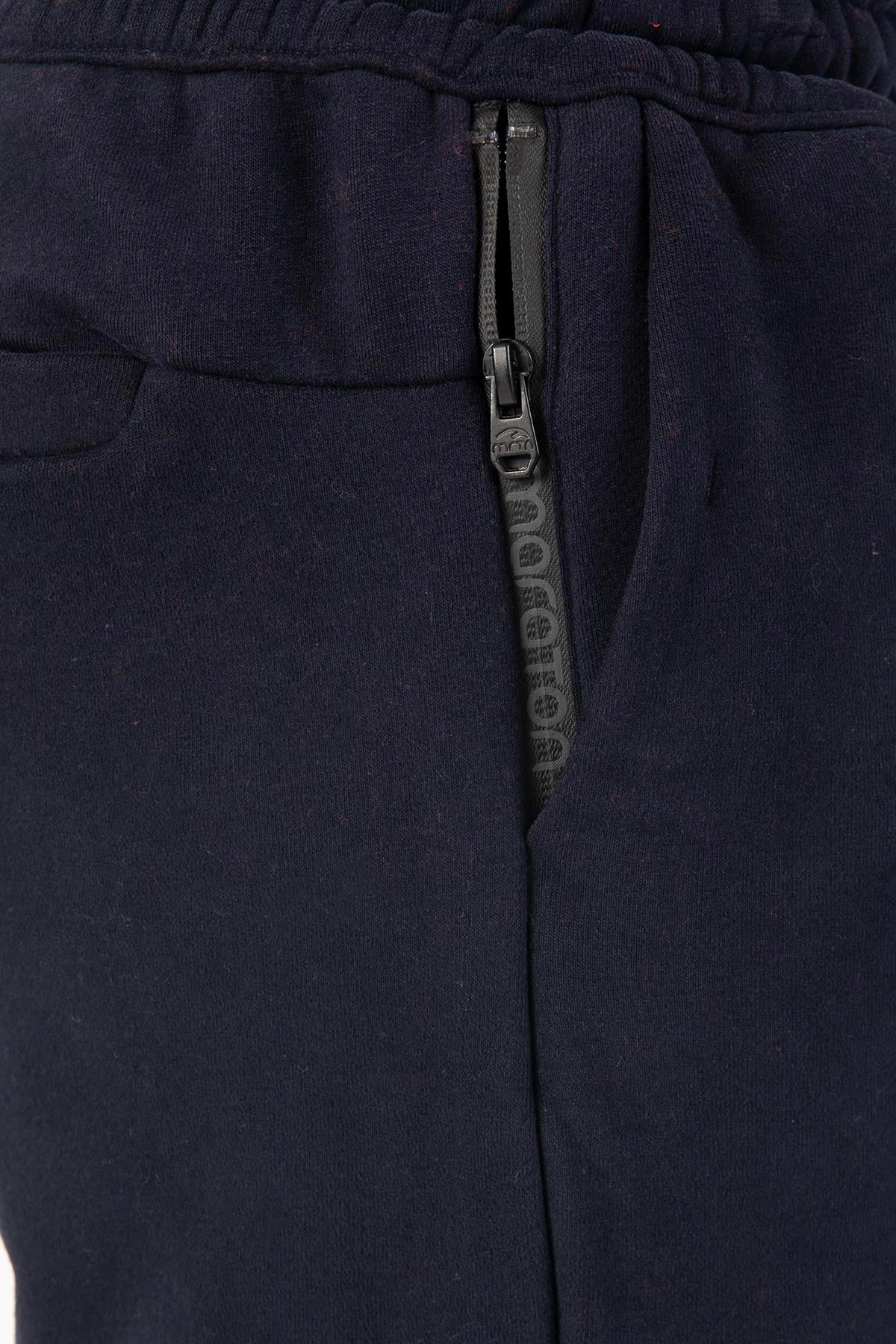 Maraton Sportswear Oversize Erkek  Lastik Paça  Basic Lacivert Eşofman Altı 22398