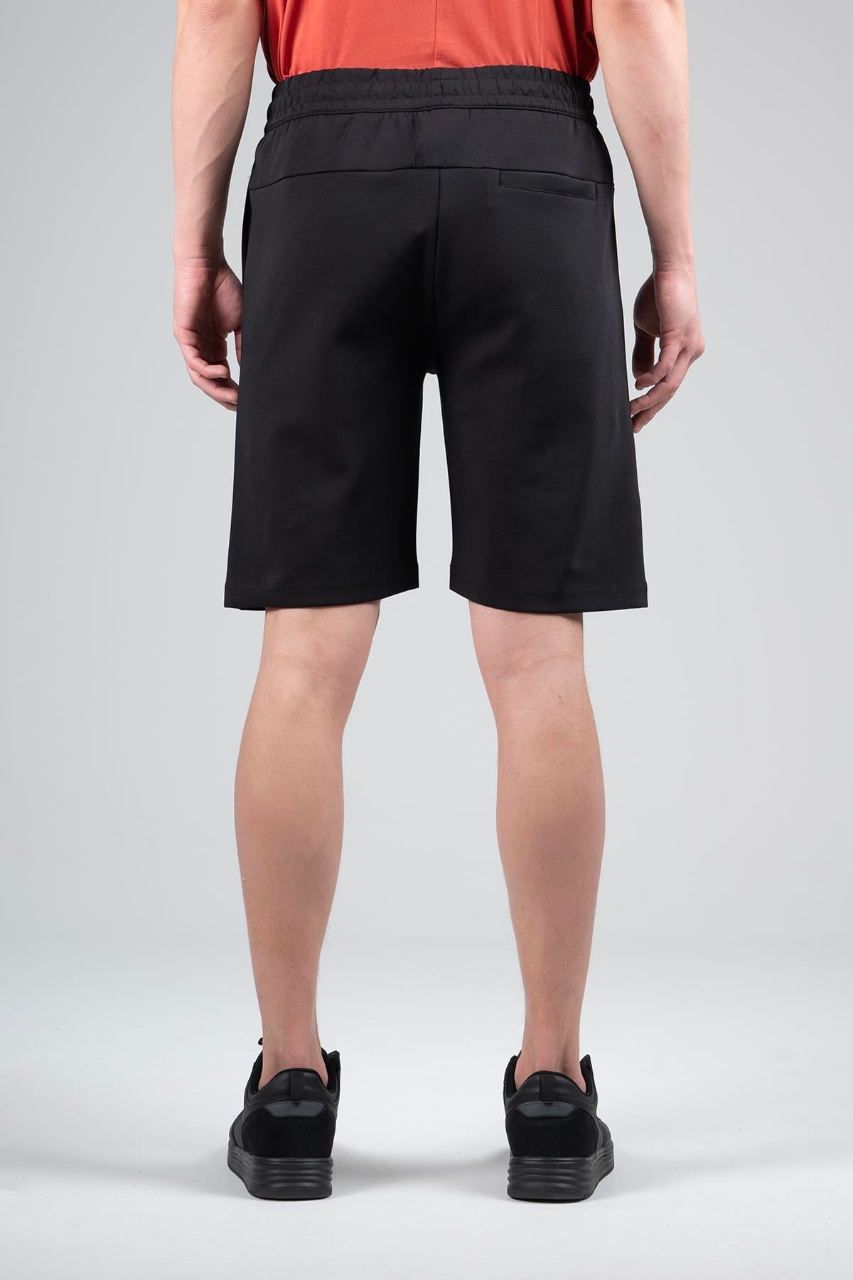 Maraton Sportswear Regular Erkek    Basic Siyah-Siyah Şort 22709