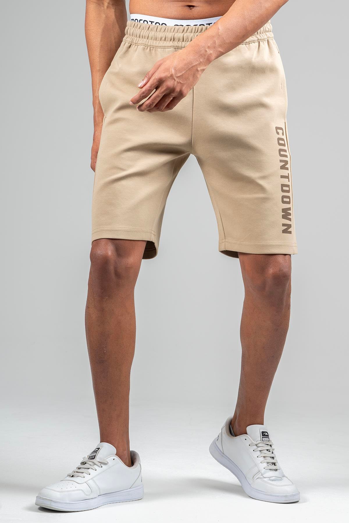 Maraton Sportswear Regular Erkek    Basic Açık Vizon Şort 22709