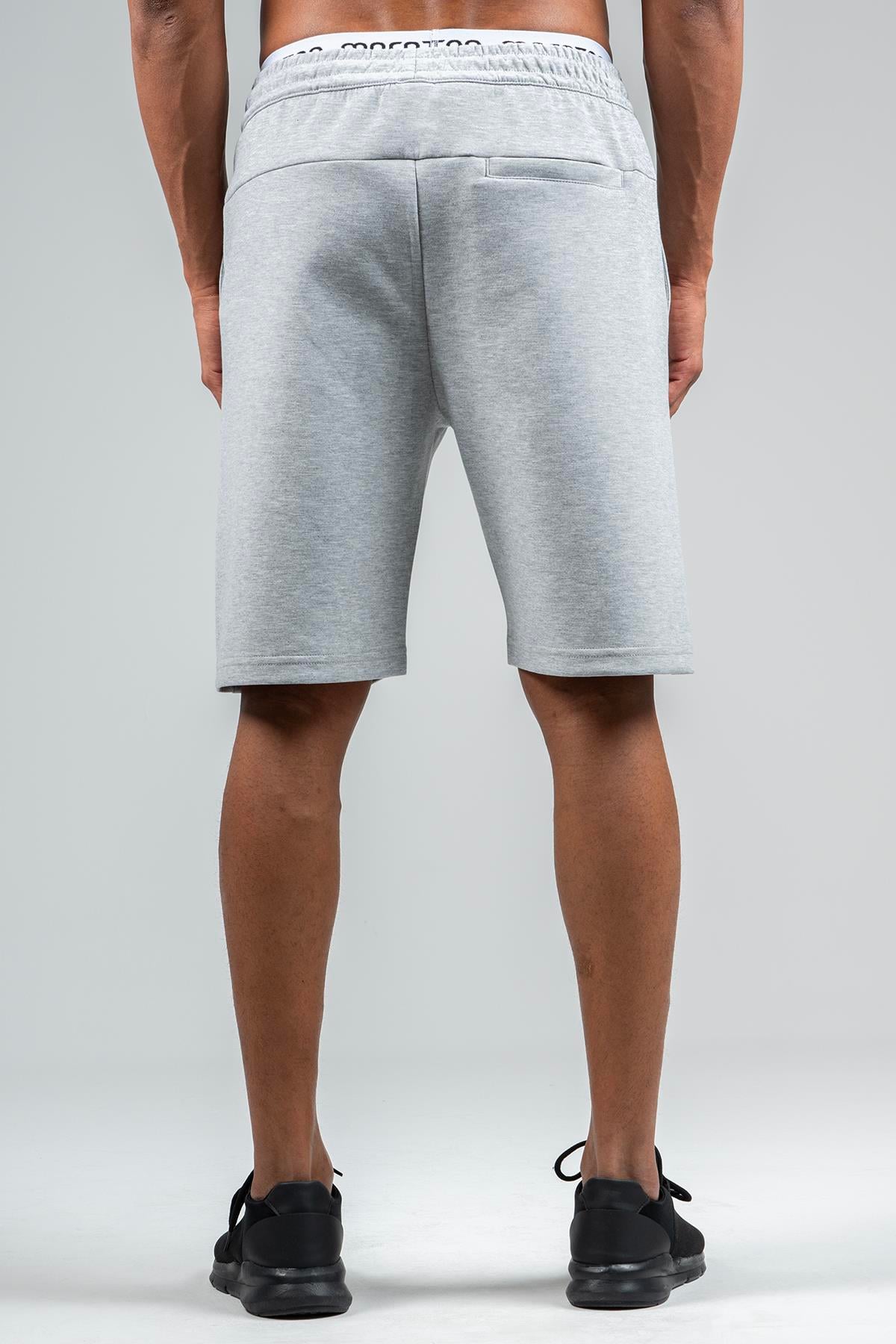Maraton Sportswear Regular Erkek    Basic Gri Melanj Şort 22709