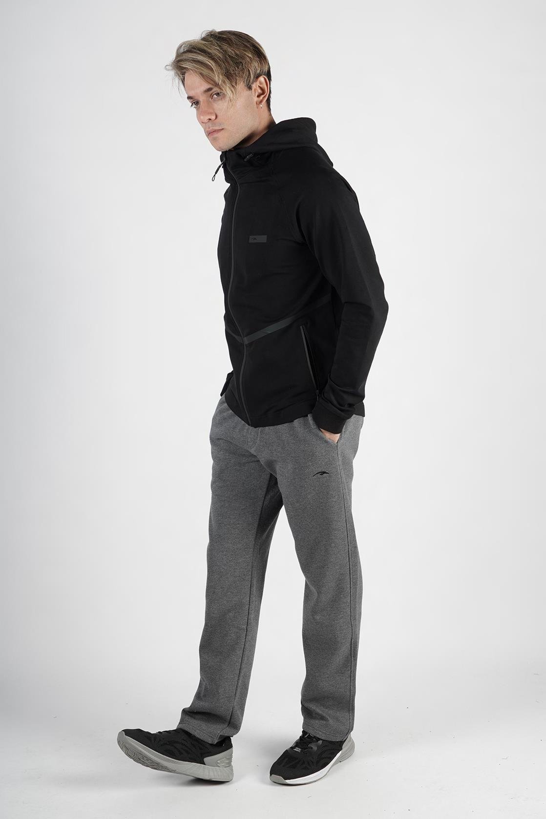 Maraton Sportswear Regular Erkek    Basic Antramelanj Eşofman Altı 18042