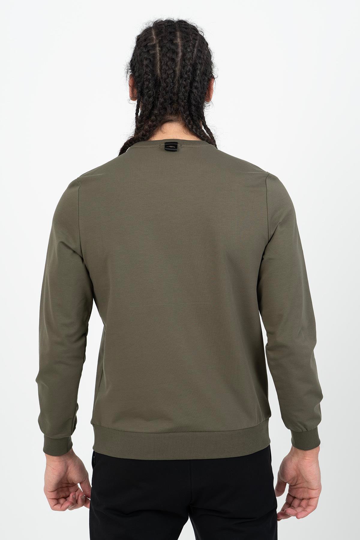 Maraton Sportswear Regular Erkek Bisiklet Yaka  Uzun Kol Basic Sweatshirt 21703