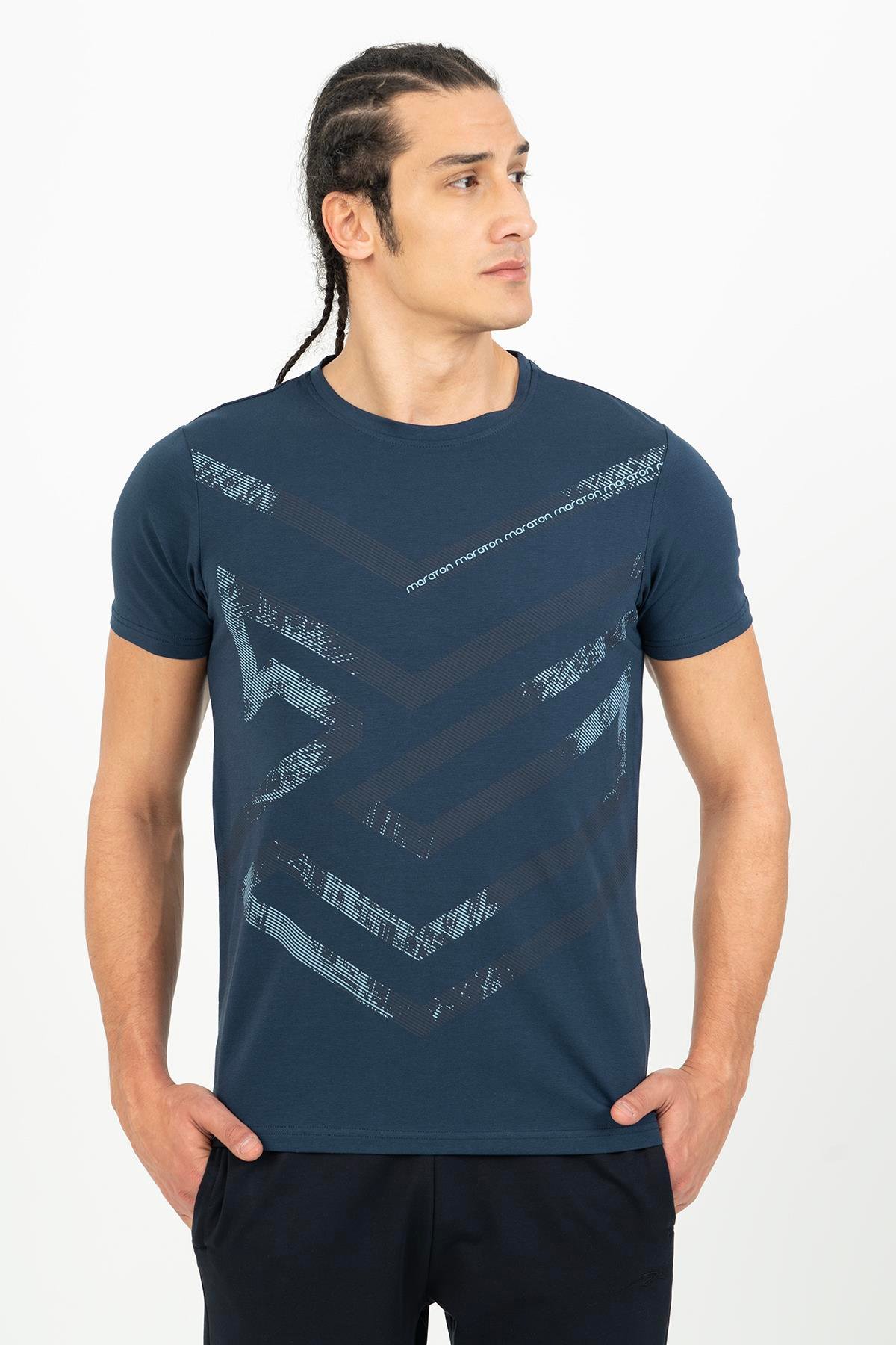 Maraton Sportswear Regular Erkek Bisiklet Yaka  Kısa Kol Basic T-shirt 21606
